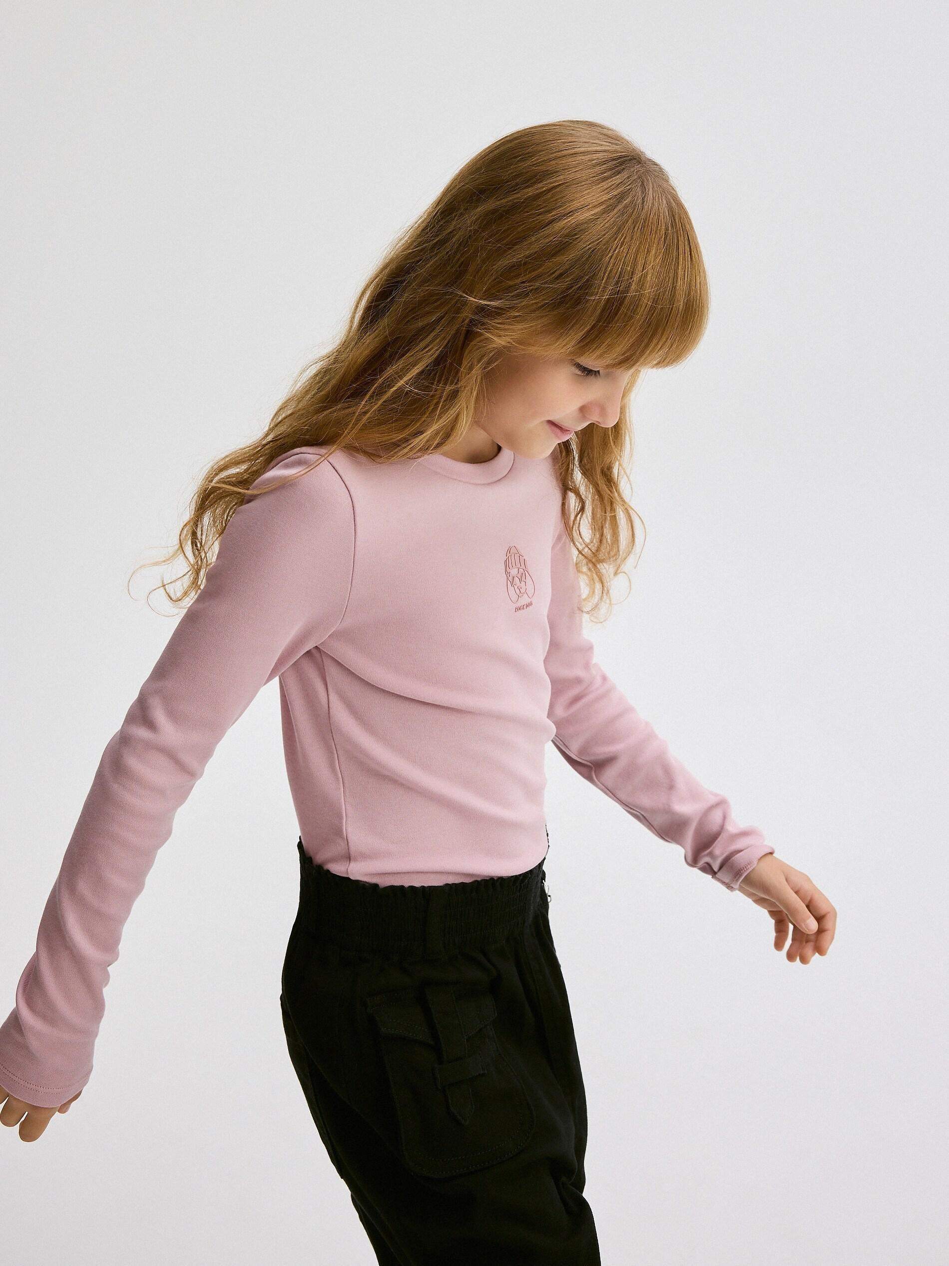 Pink Long-Sleeved Shirt With Applique, , large image number 5