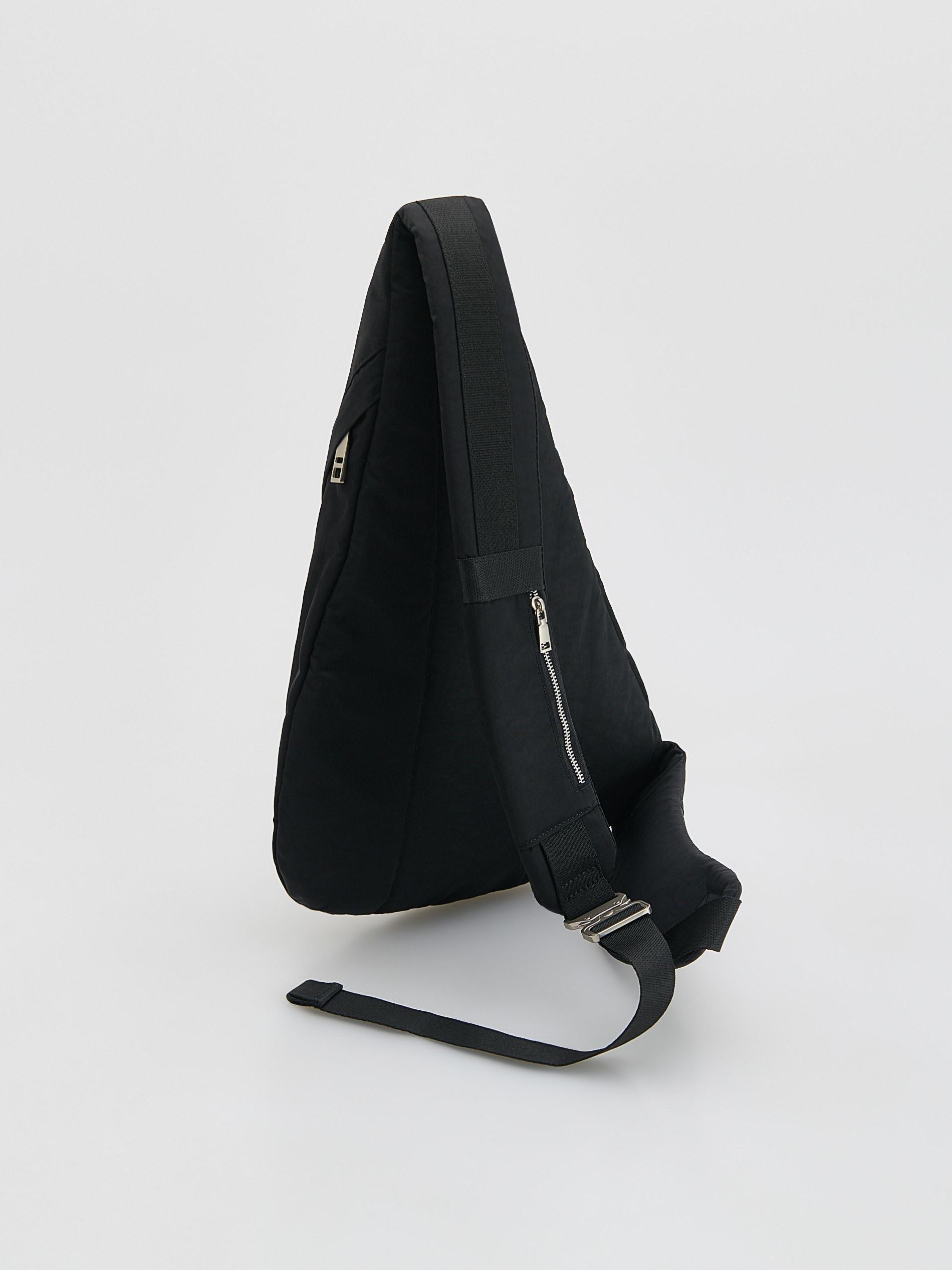Black One Shoulder Backpack, Black, large image number 2