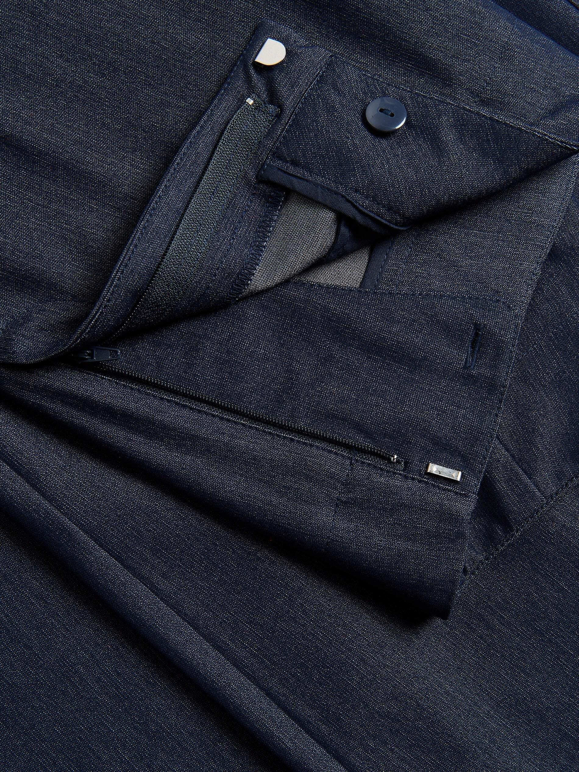 Navy Trousers With Pressed Crease, Navy, large image number 5