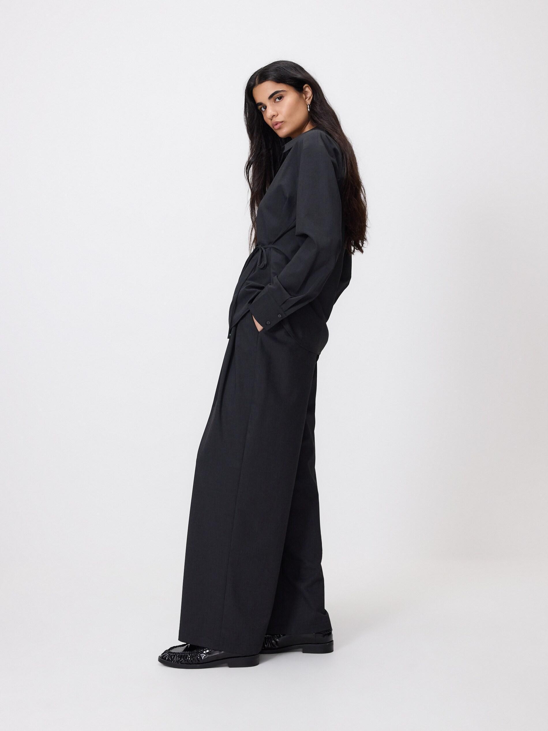 Grey Trousers With Wool Blend, Grey, large image number 1