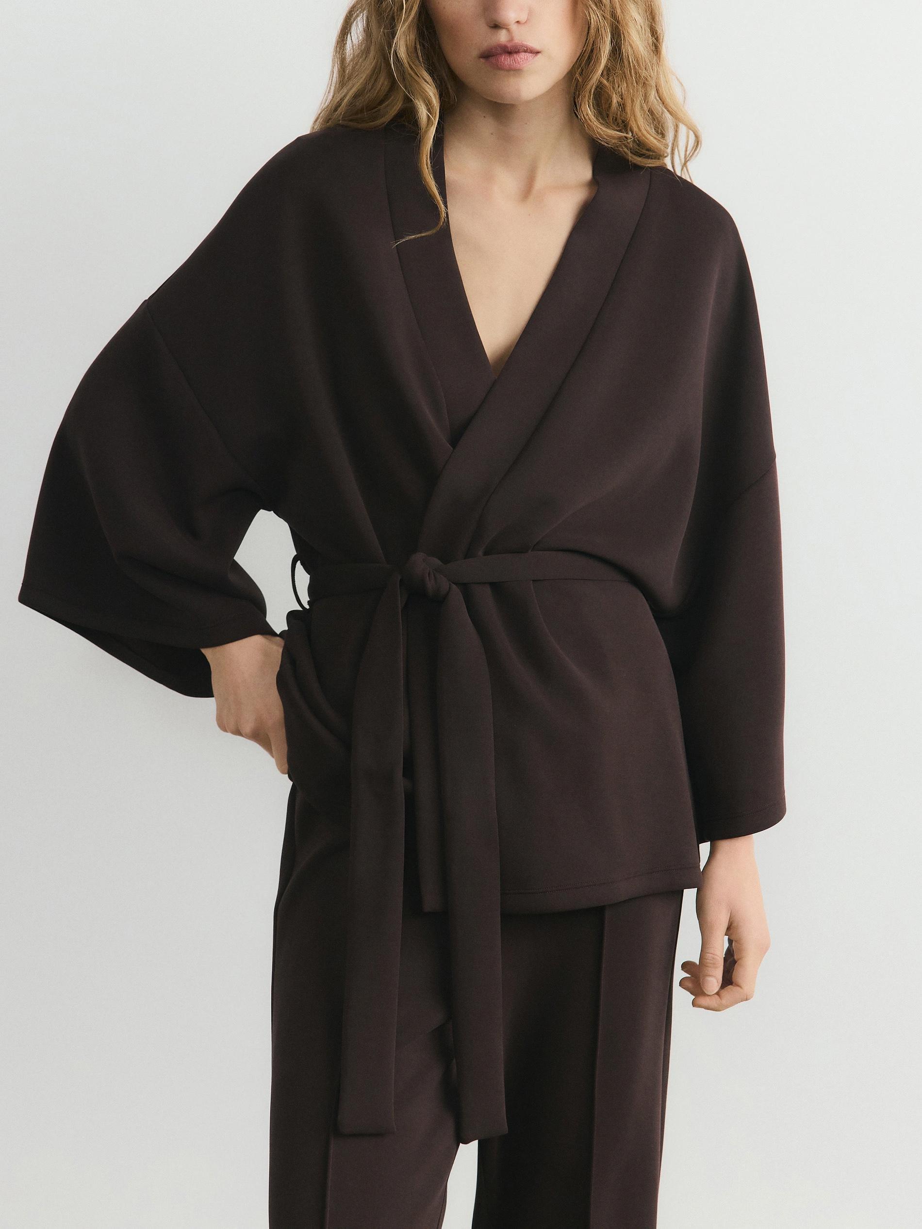 Beige Slim Fit Blazer, Brown, large image number 4