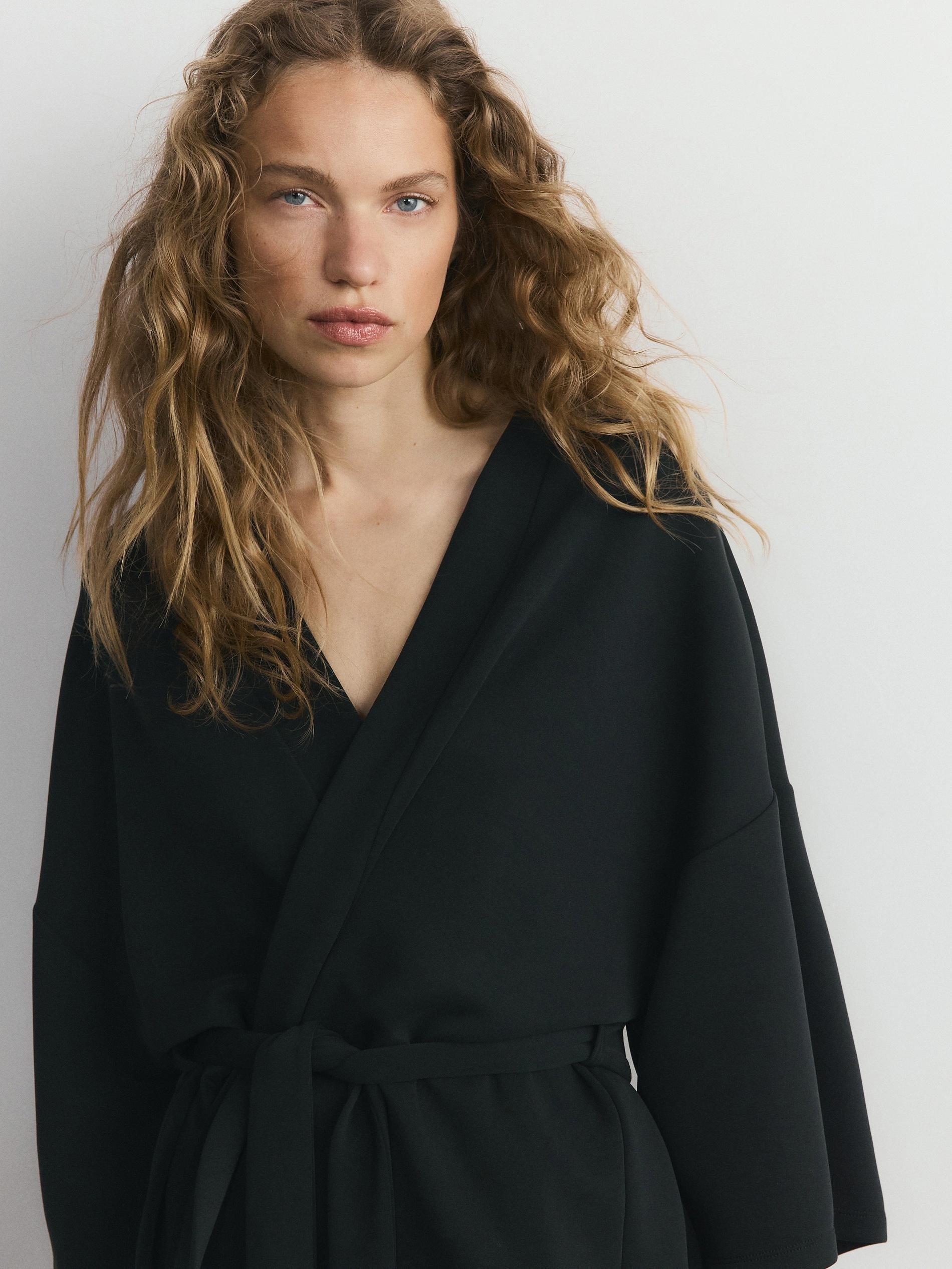 Black Bomber Jacket, Black, large image number 3