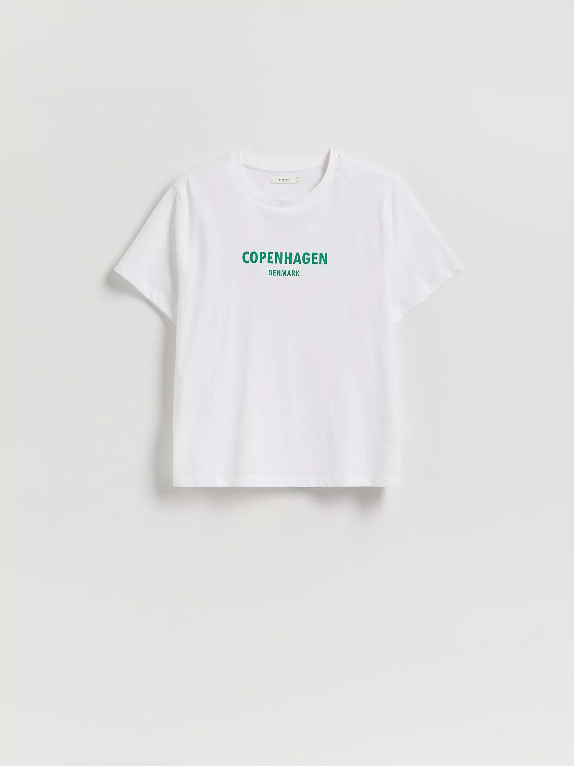 White T-Shirt With Print, , large image number 0