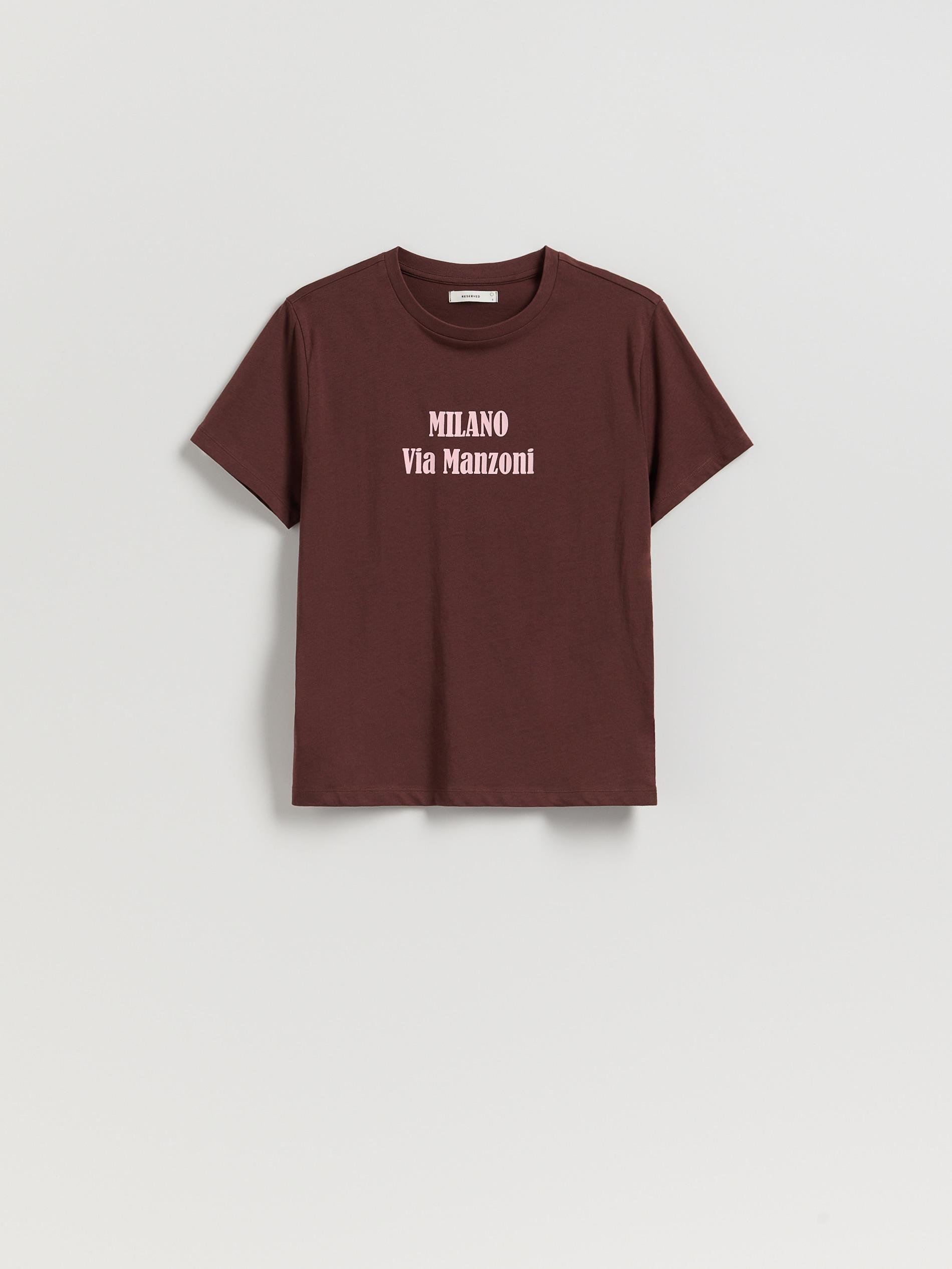 Brown T-Shirt With Print, , large image number 0