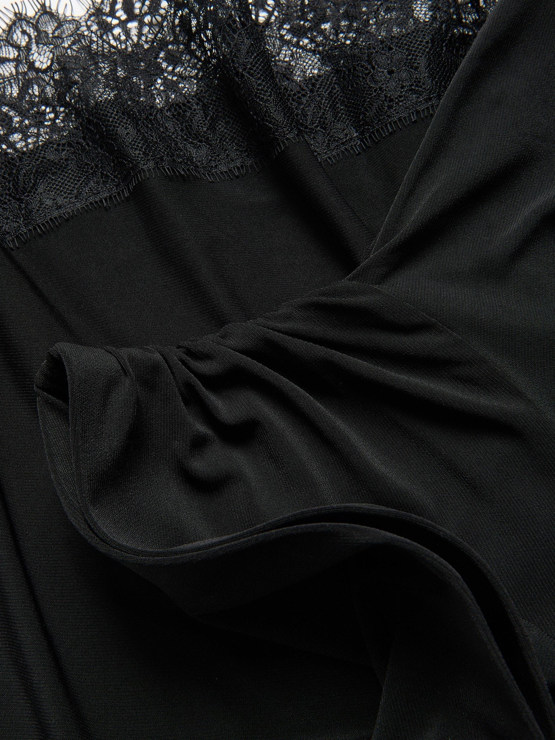 Black Skirt With Lace, Black, large image number 4