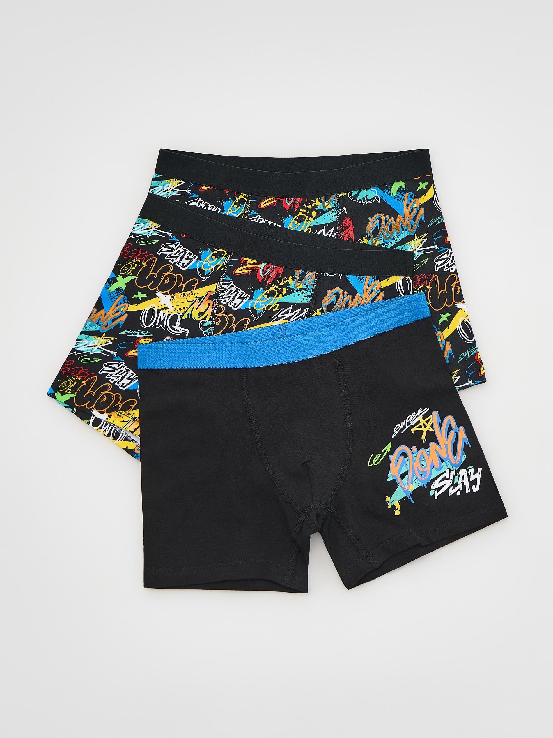 Black Cotton Rich Boxers 3 Pack, Black, large image number 0