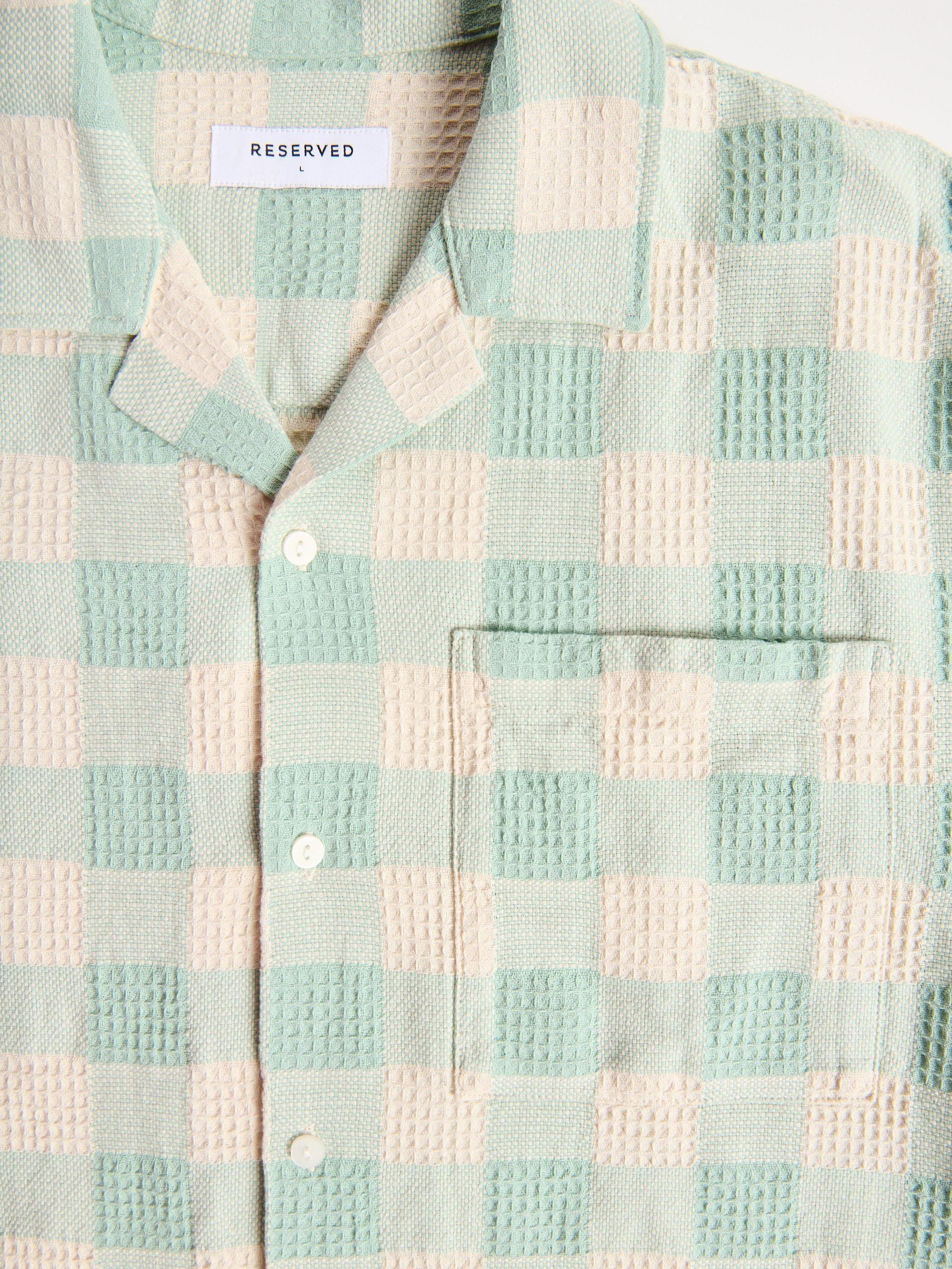 Green Regular Fit Cotton Shirt, 7401_07P, large image number 5