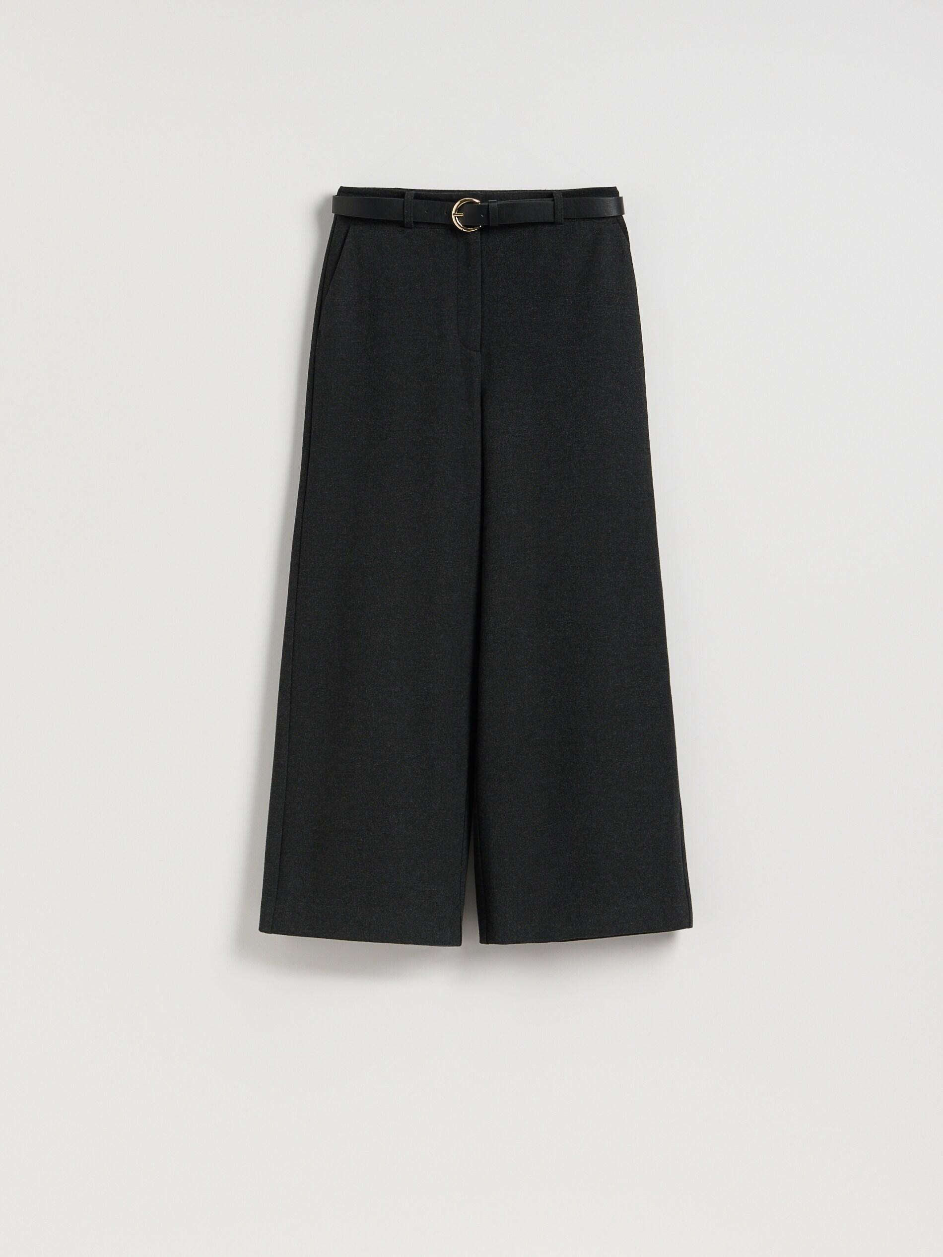BLACK Culotte trousers with tie detail, Black, large image number 4
