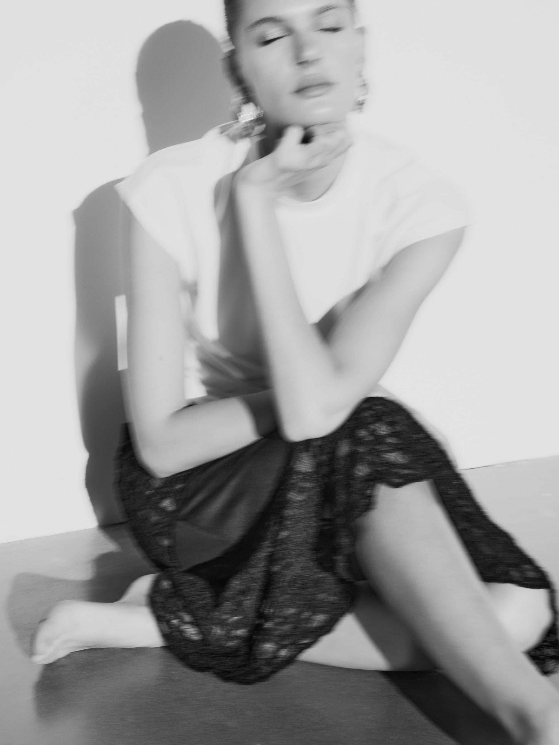 Black Asymmetric Skirt, Black, large image number 7