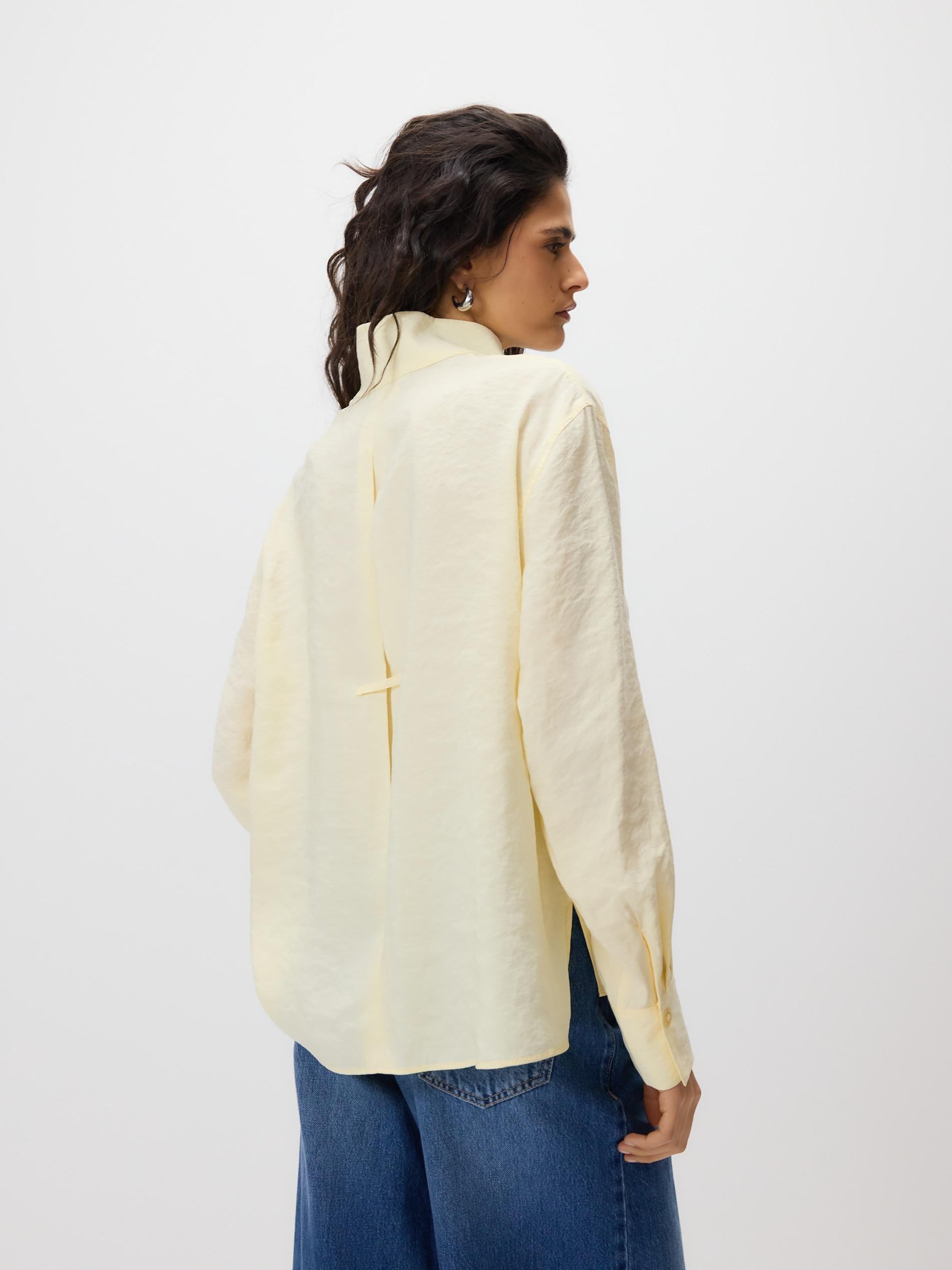 Yellow Modal Blend Shirt, Yellow, medium