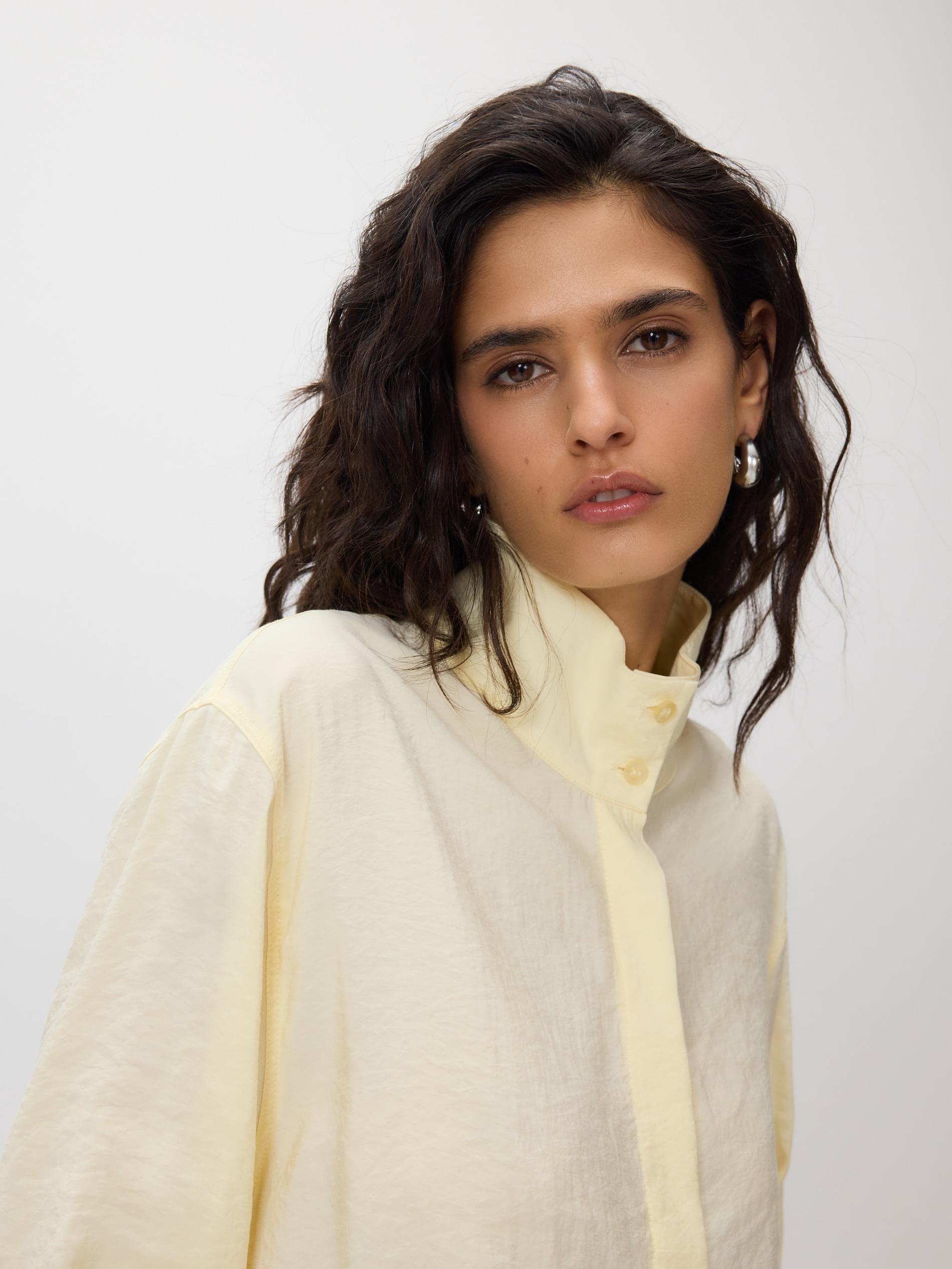 Yellow Modal Blend Shirt, Yellow, large image number 3