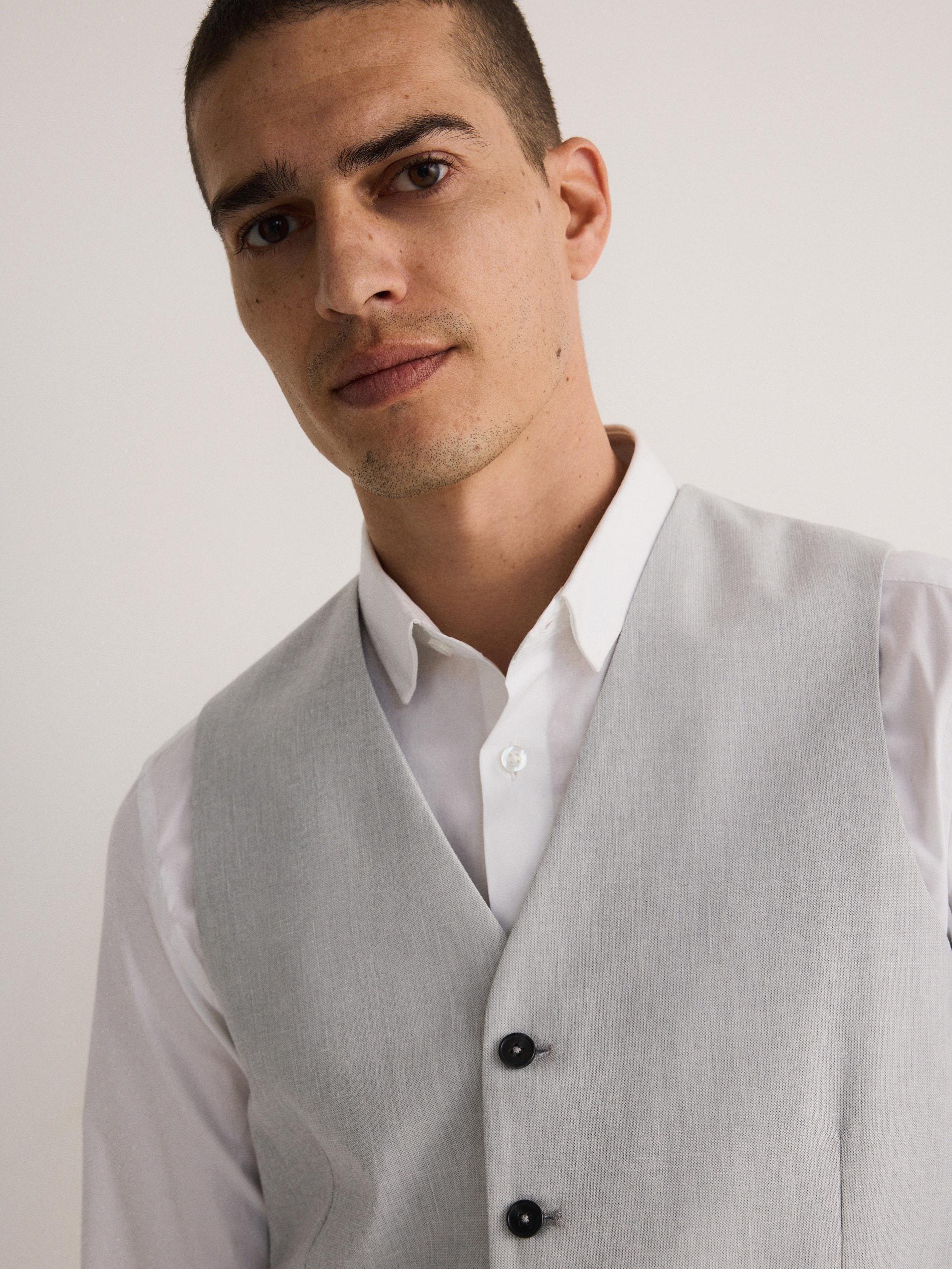 Grey Suit Vest, , large image number 1