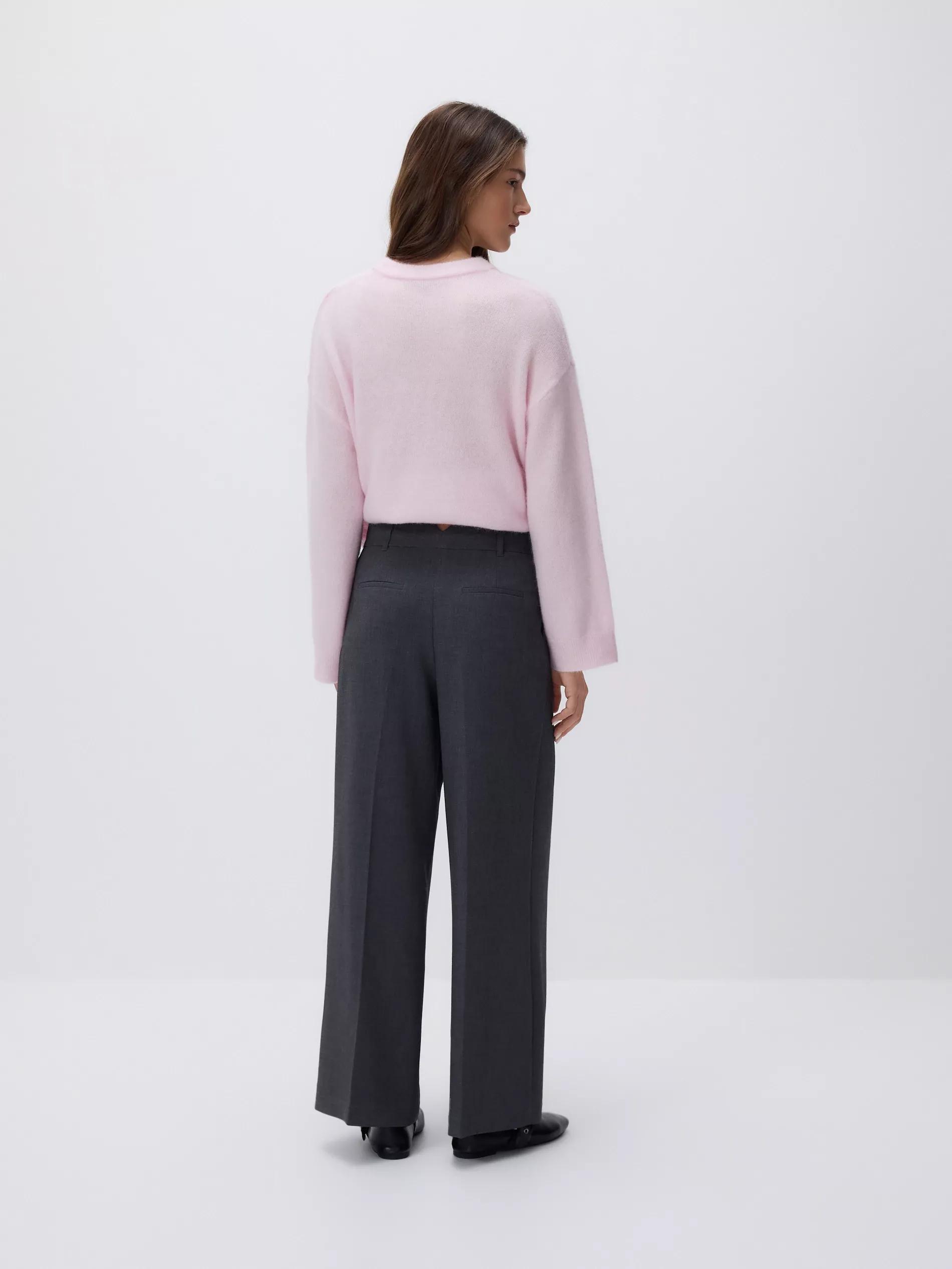 Grey Viscose Rich Trousers, Light grey, large image number 2