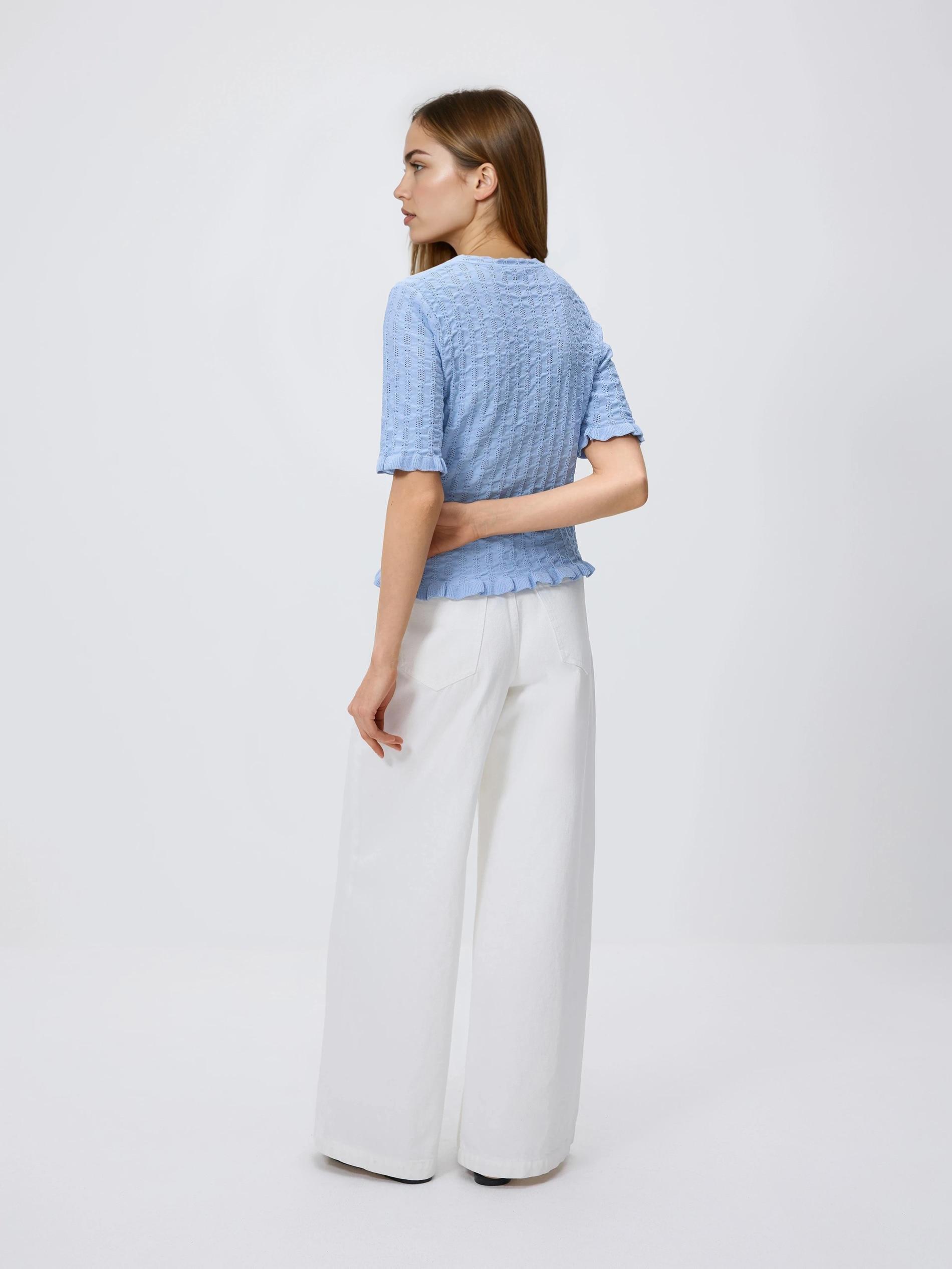 Blue Viscose Blend Jumper, Blue, large image number 2