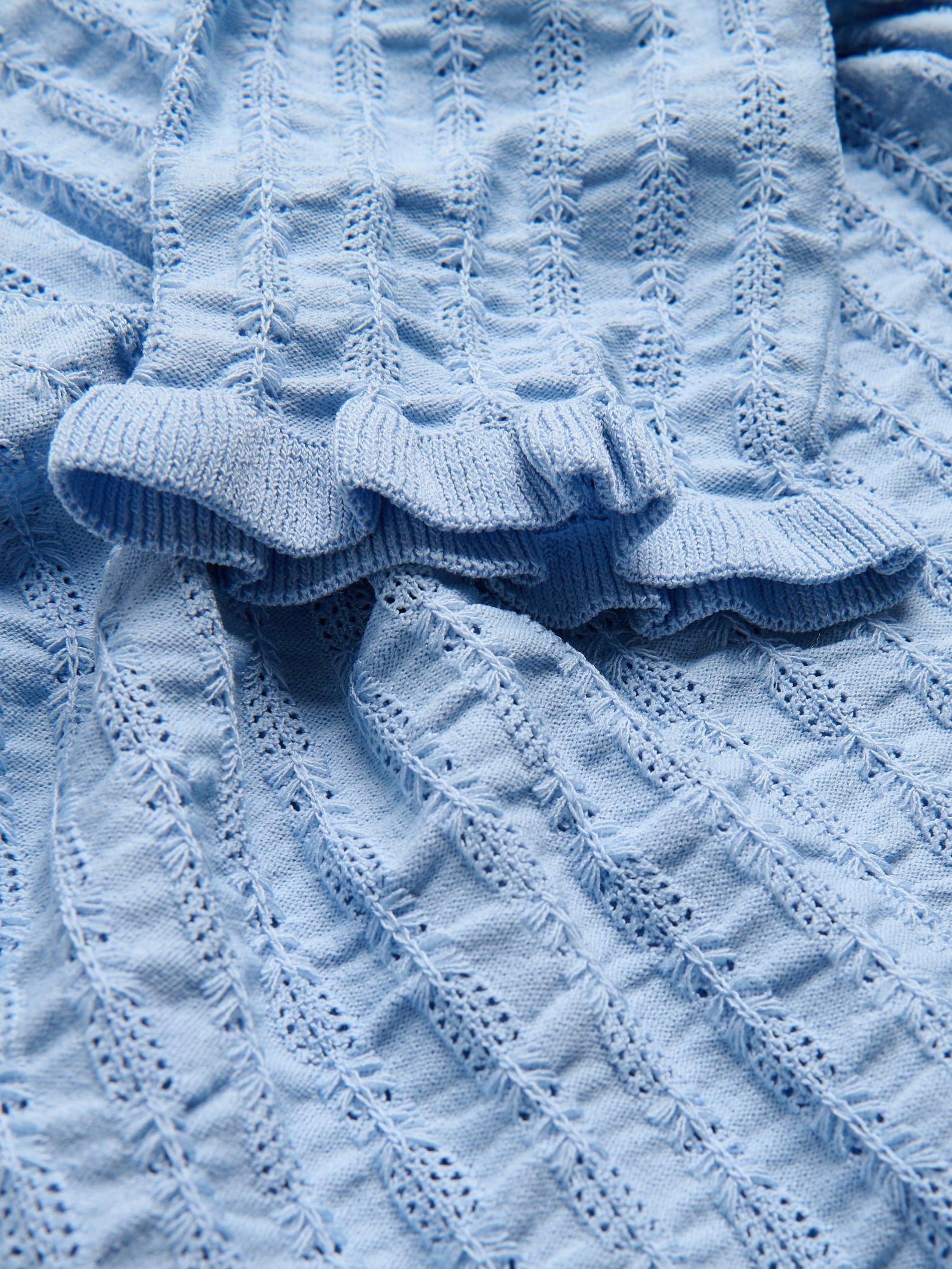 Blue Viscose Blend Jumper, Blue, large image number 4