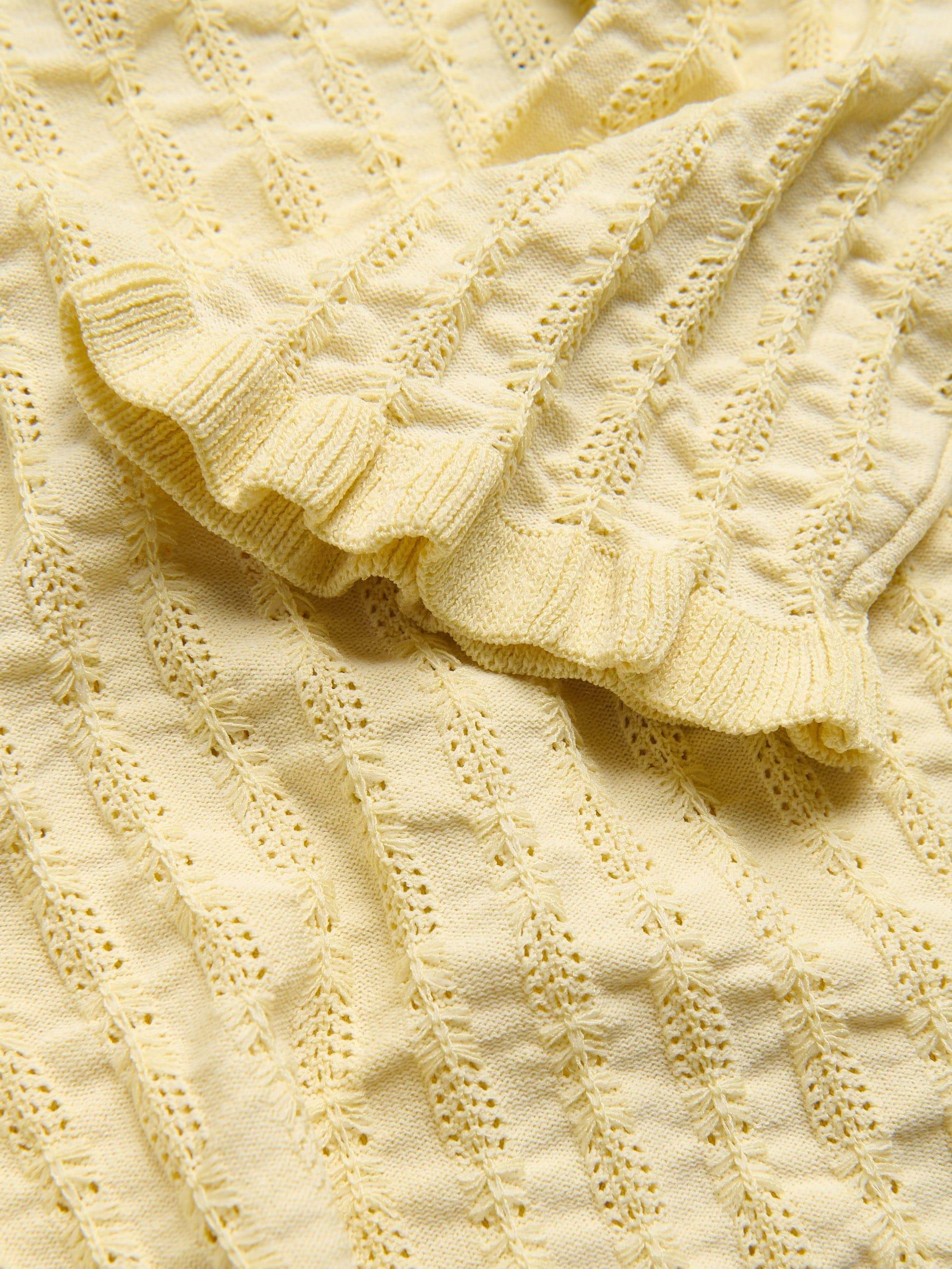 Yellow Viscose Blend Jumper, Yellow, large image number 5