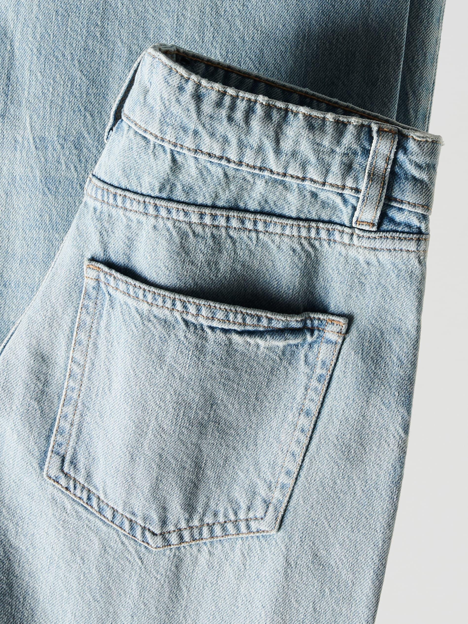 Blue Straight Jeans, Blue, large image number 4