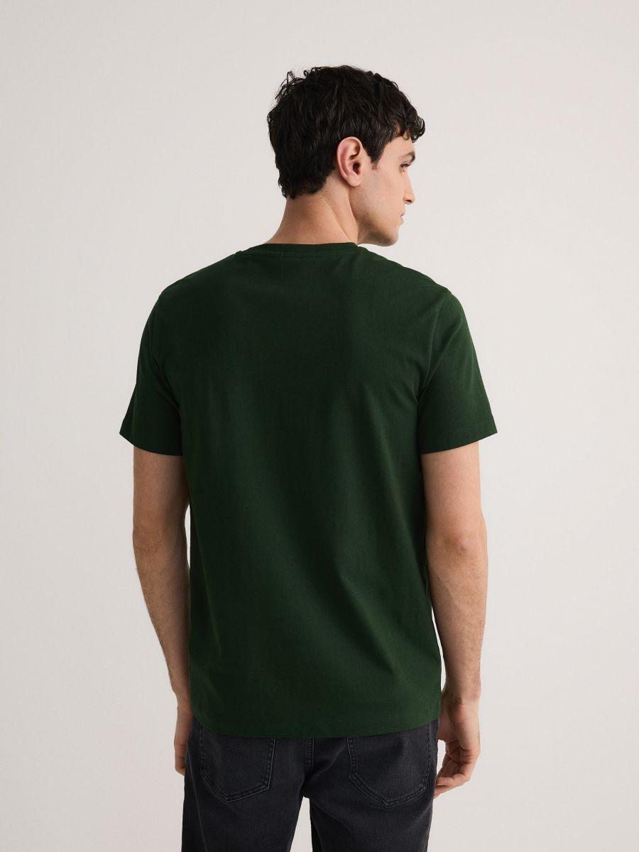 Green Regular Fit Cotton T-Shirt, Khaki, large image number 1