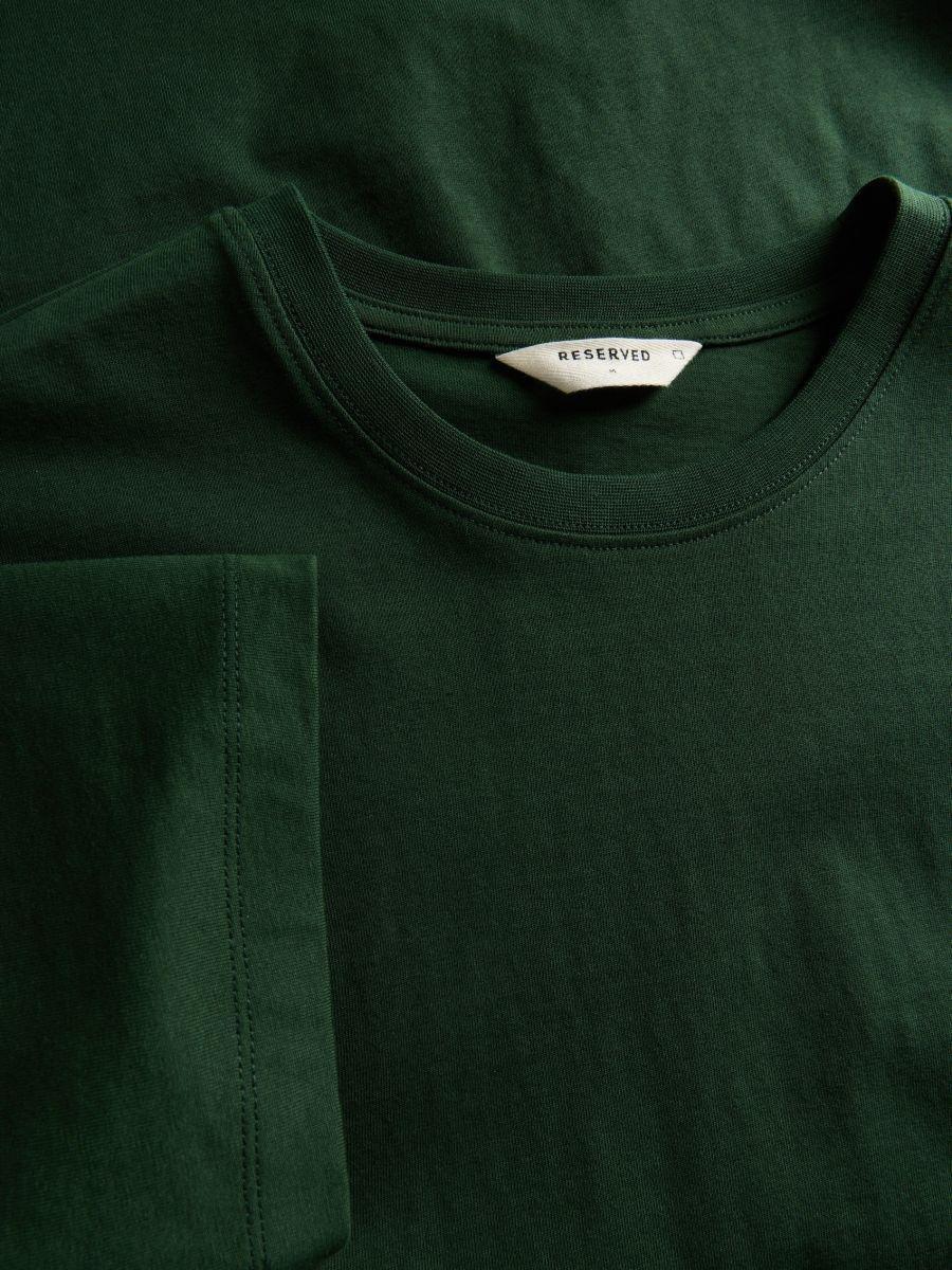 Green Regular Fit Cotton T-Shirt, Khaki, large image number 6