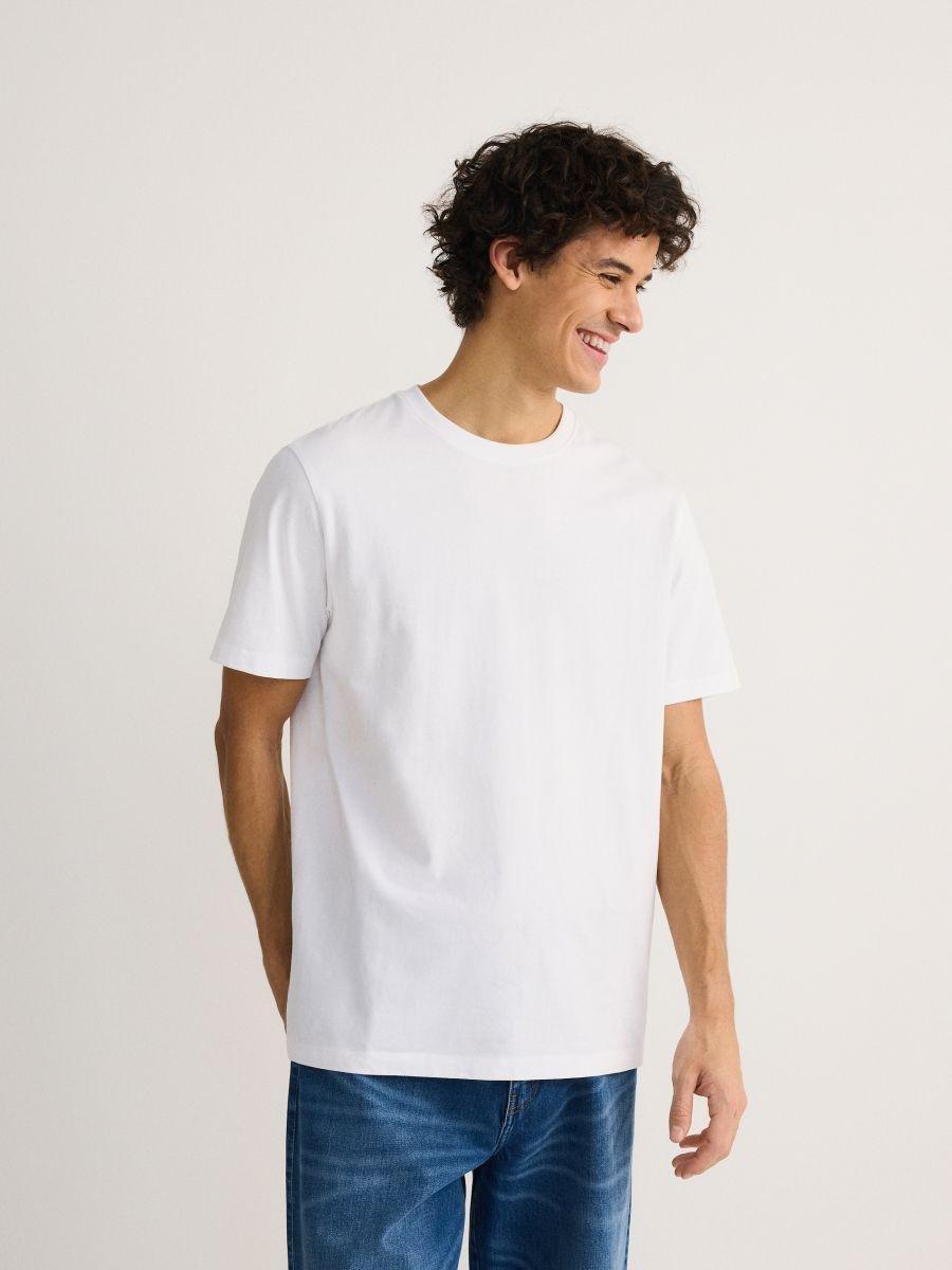 White Regular Cotton T-Shirt, , medium