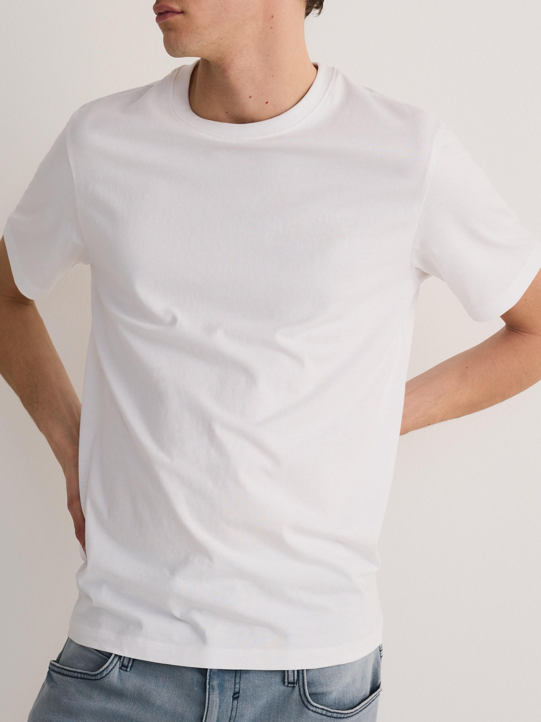 تيشيرت عادي قطن أبيض, White, large image number 3