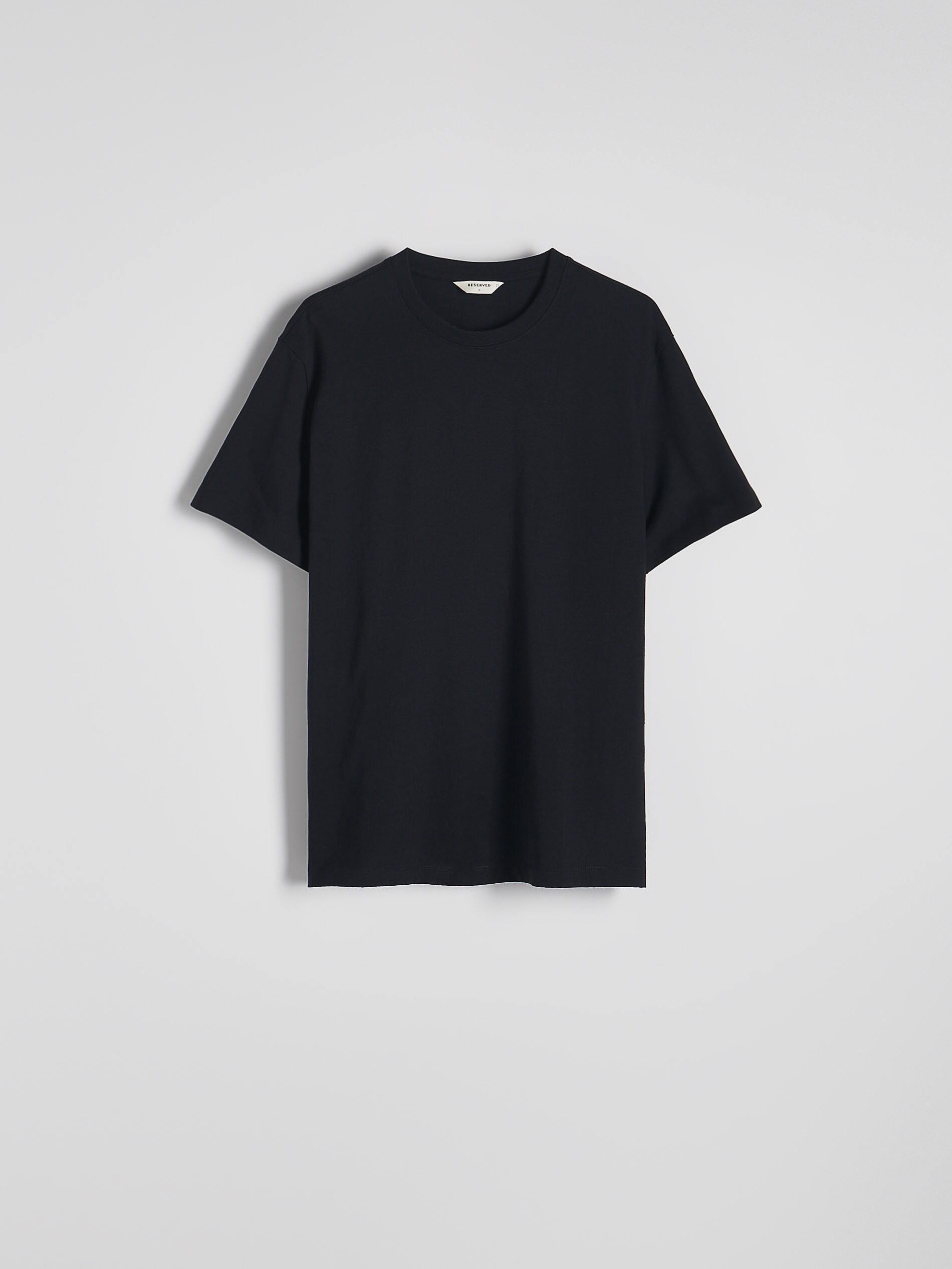 Black Regular Cotton T-Shirt, Black, large image number 3