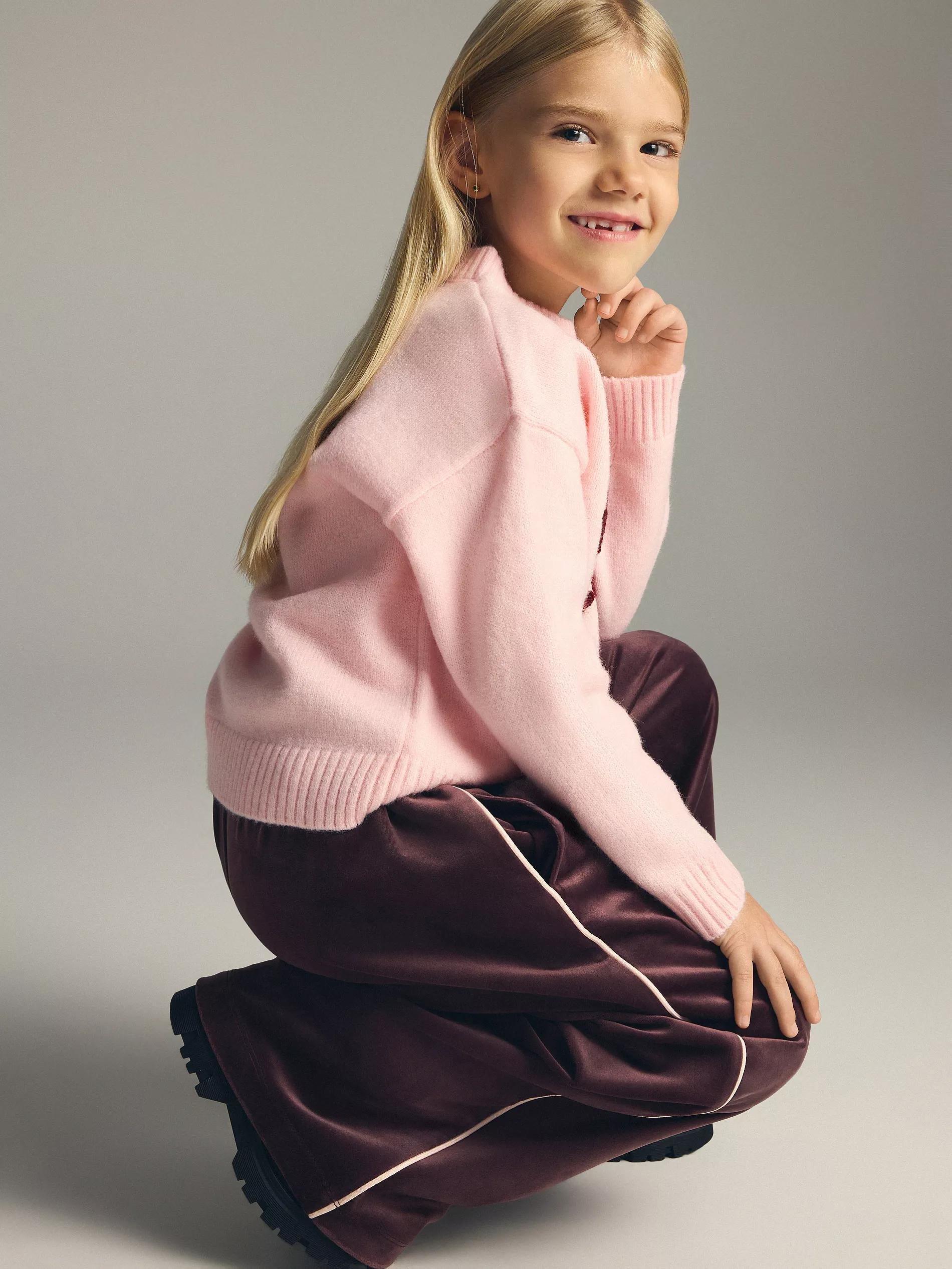 GIRLS` TROUSER S MAROON, Burgundy, large image number 2