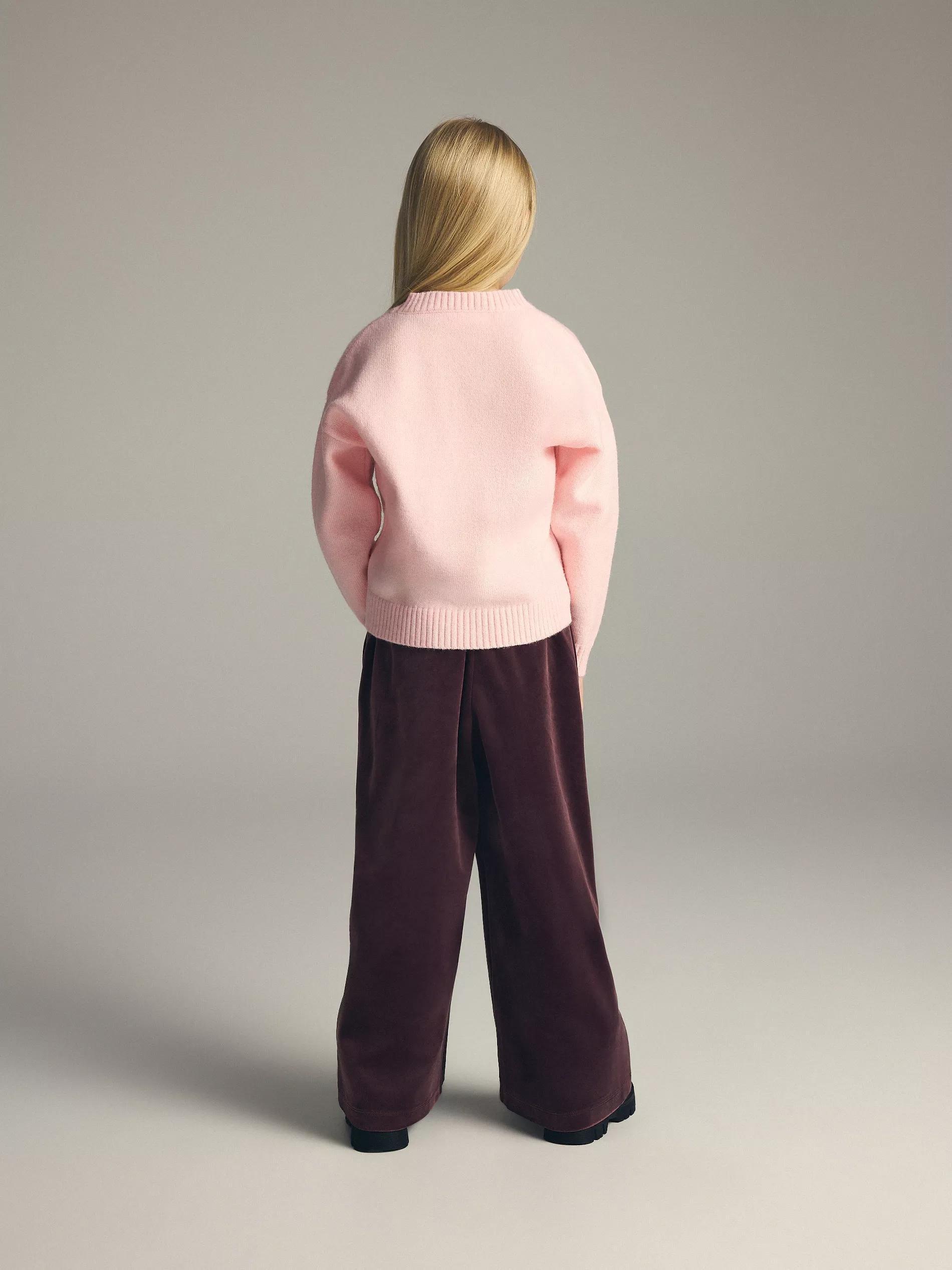 GIRLS` TROUSER S MAROON, Burgundy, large image number 5