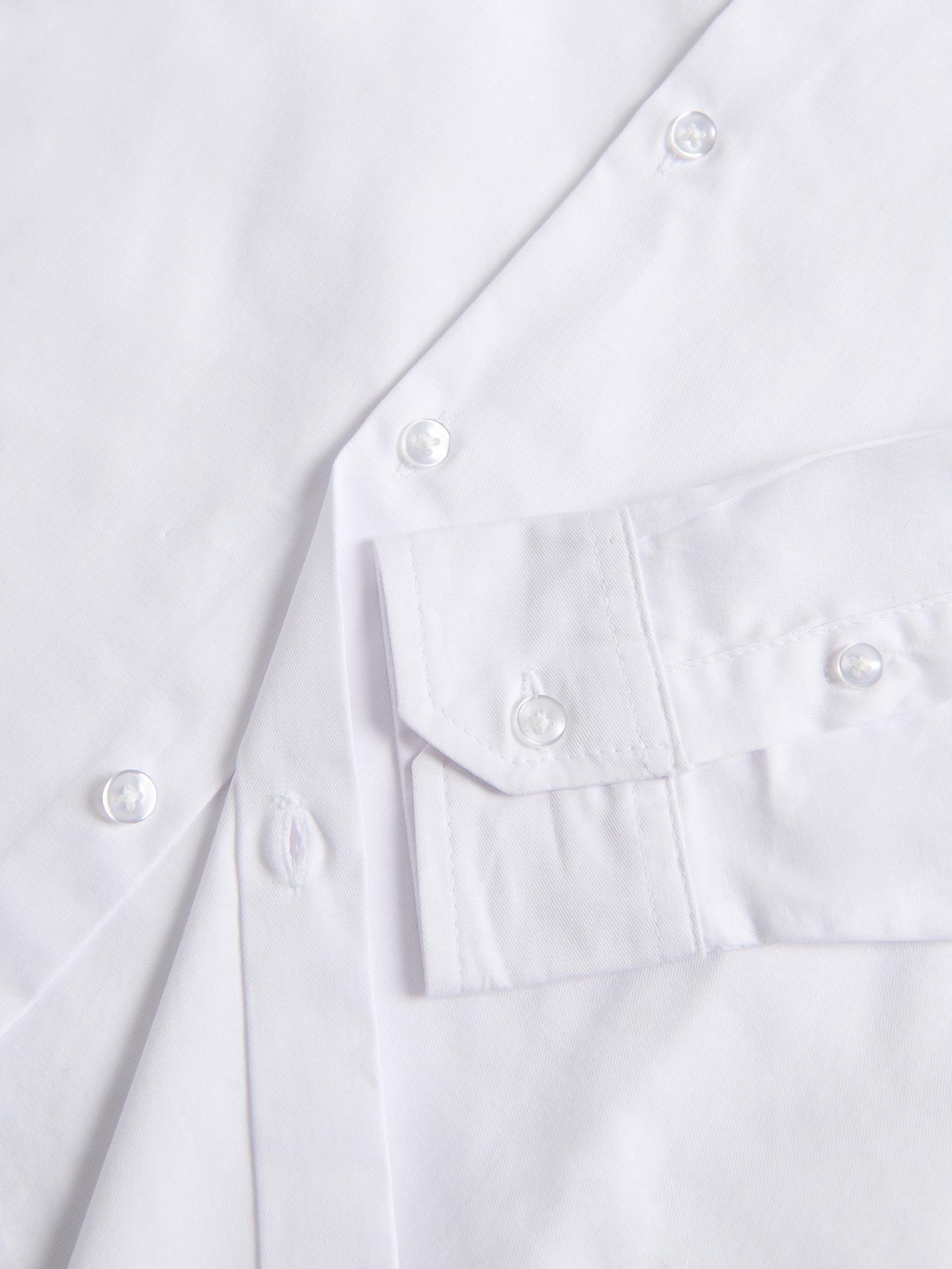 White Cotton Shirt, White, large image number 2