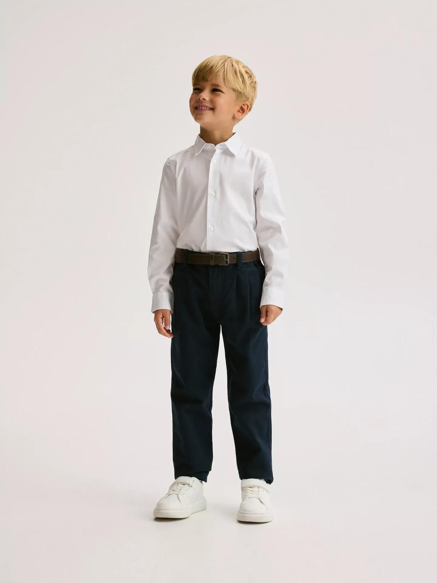 White Cotton Shirt, White, large image number 3