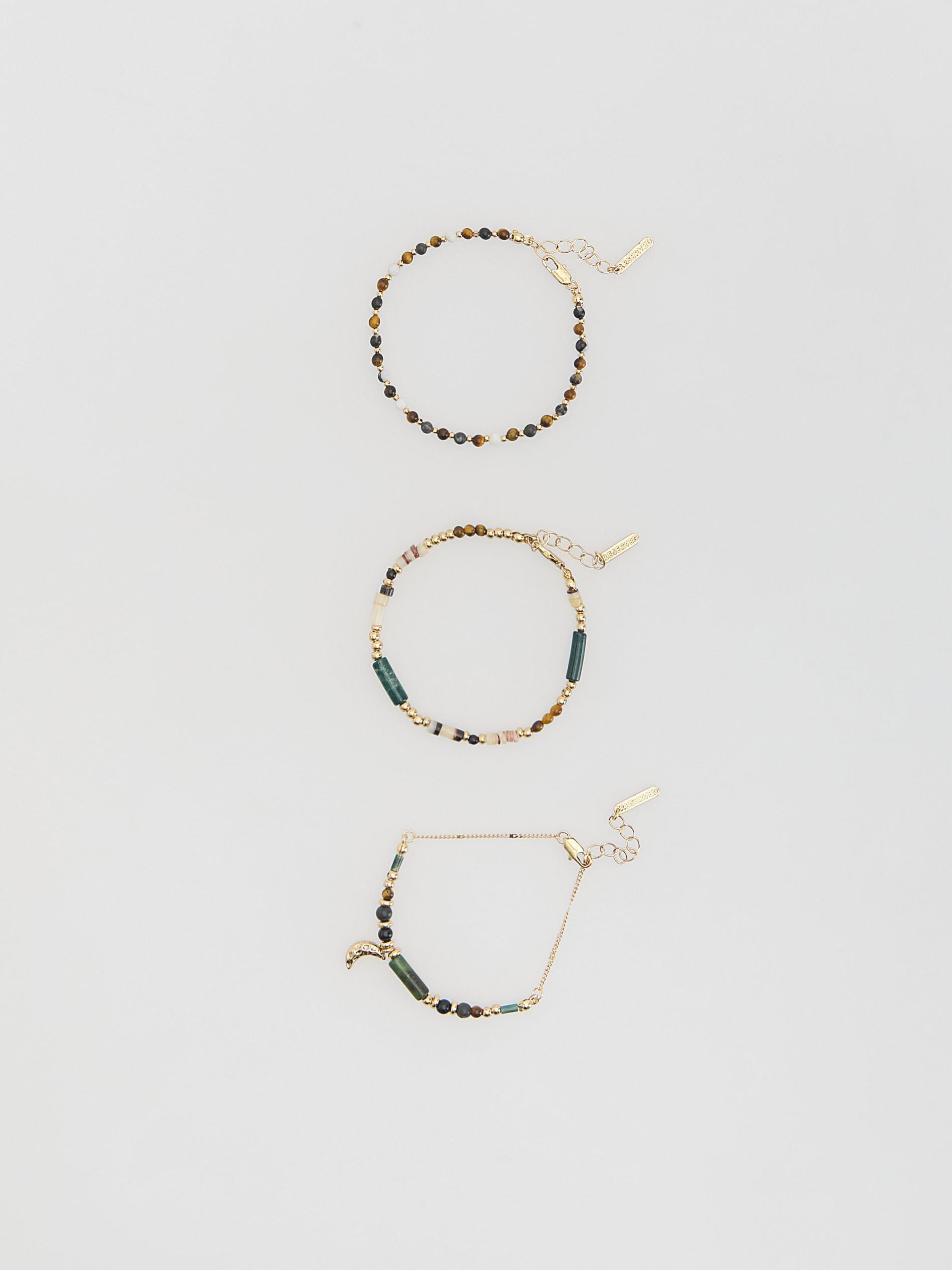 Multicolour Stone Bracelets Set, Multicolor, large image number 0