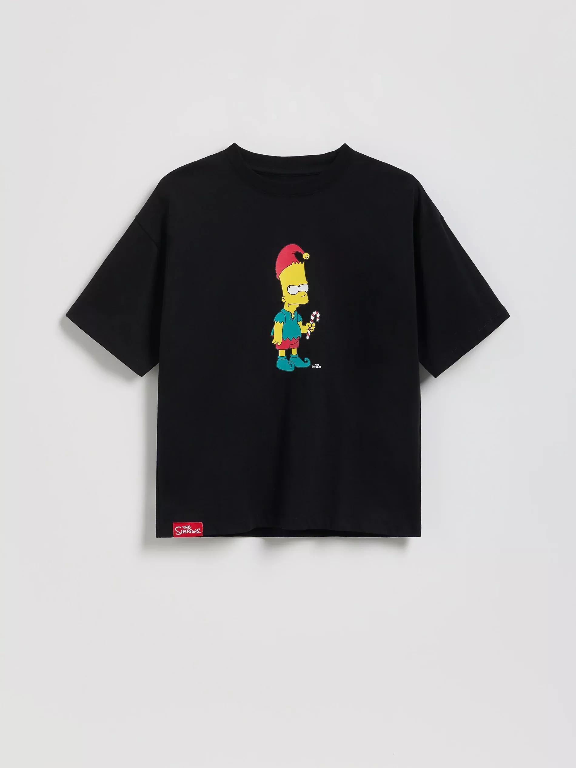 BOYS` T-SHIRT BLACK, Black, medium