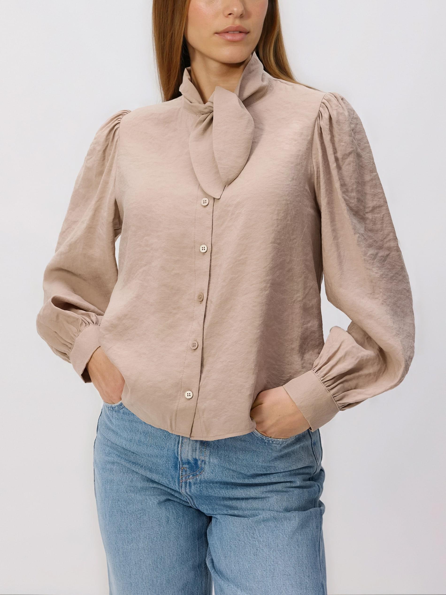 Beige Modal Blend Shirt, Beige, large image number 1