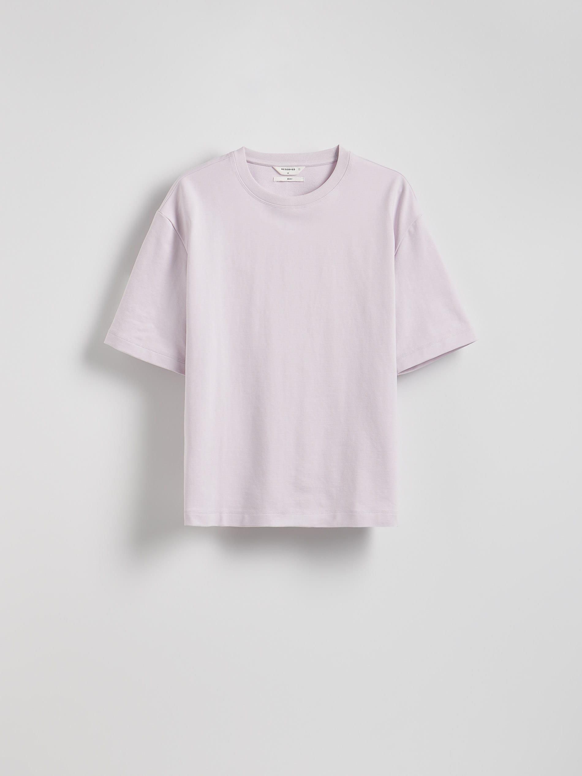 LAVENDER Boxy cotton T-shirt, Purple, large image number 4