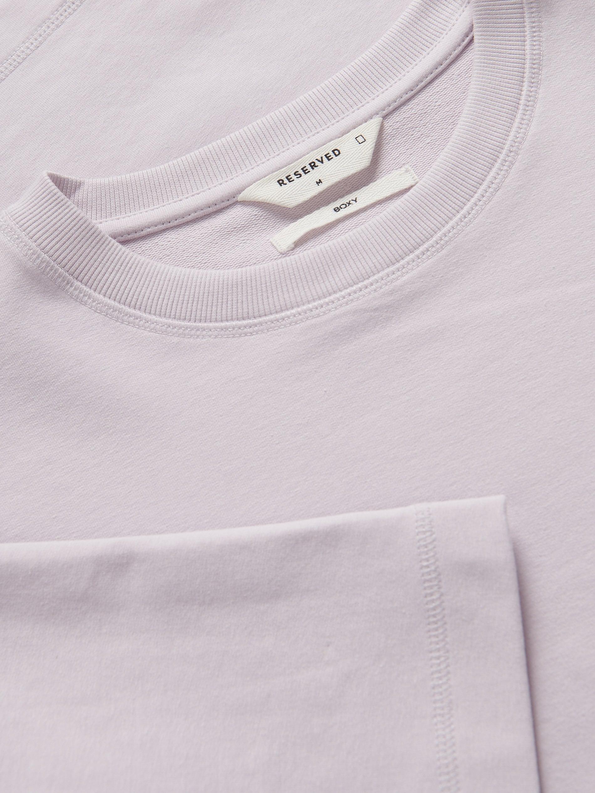 LAVENDER Boxy cotton T-shirt, Purple, large image number 5