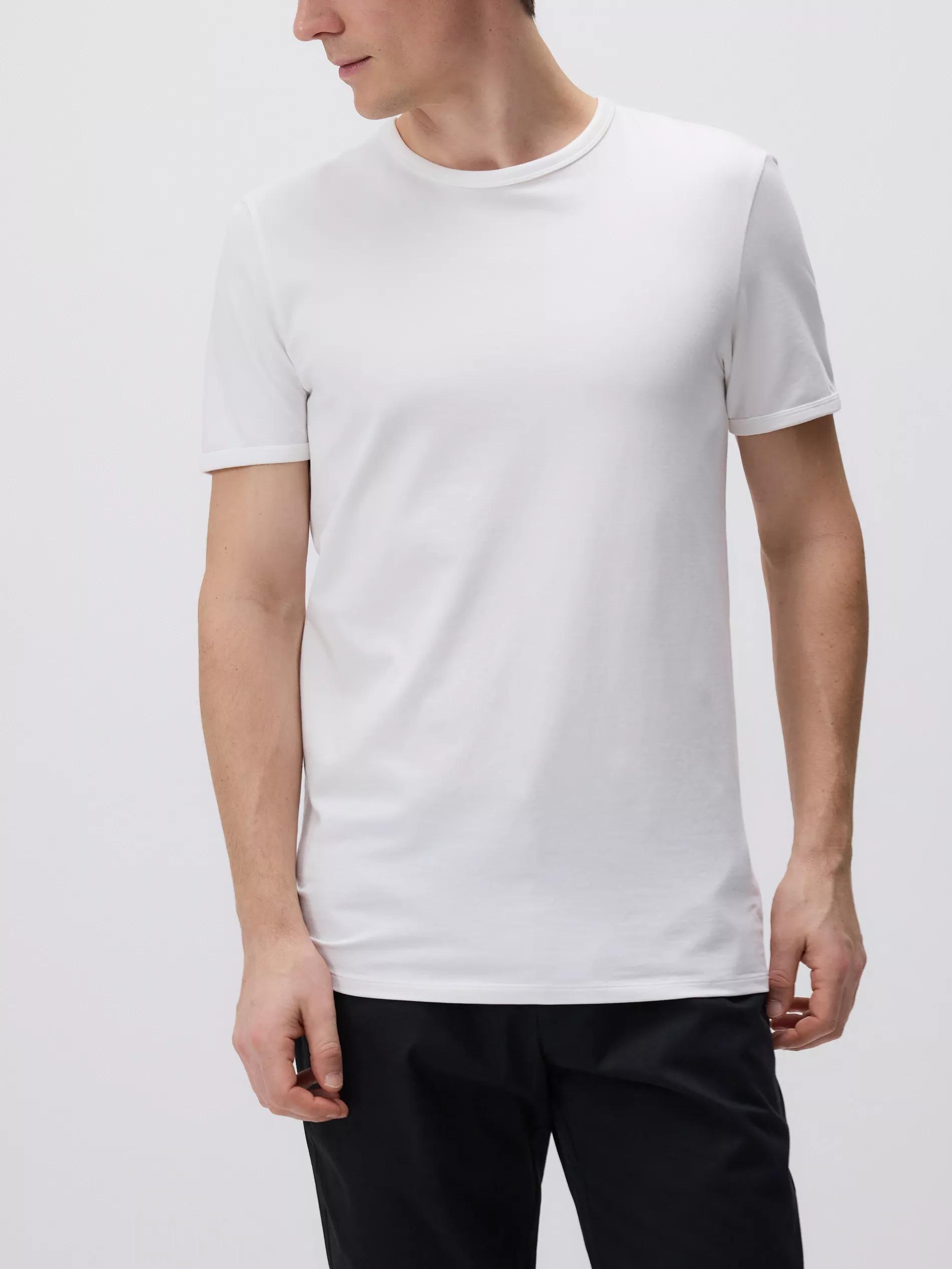 White Slim Fit Cotton T-Shirt, , large image number 0