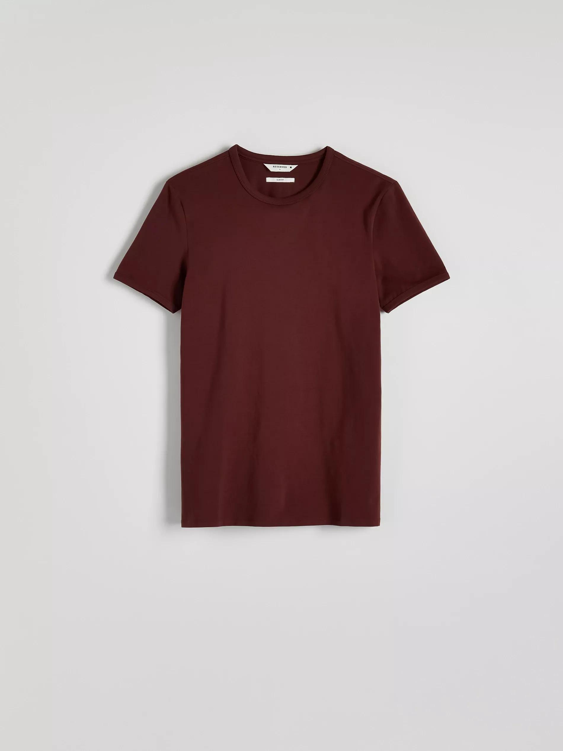 Brown Slim Fit Cotton T-Shirt, , large image number 0