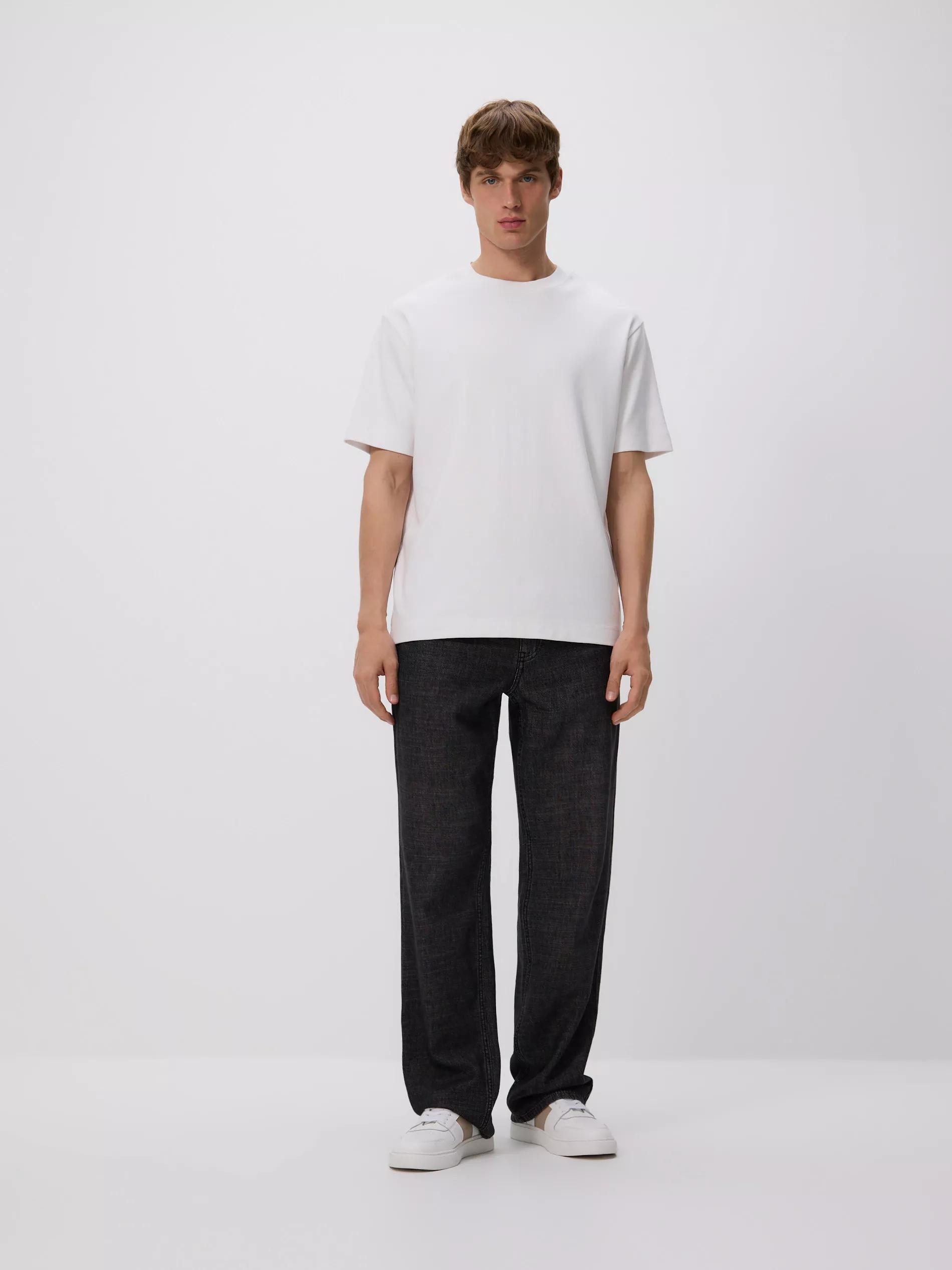 White Boxy Cotton T-Shirt, , large image number 1
