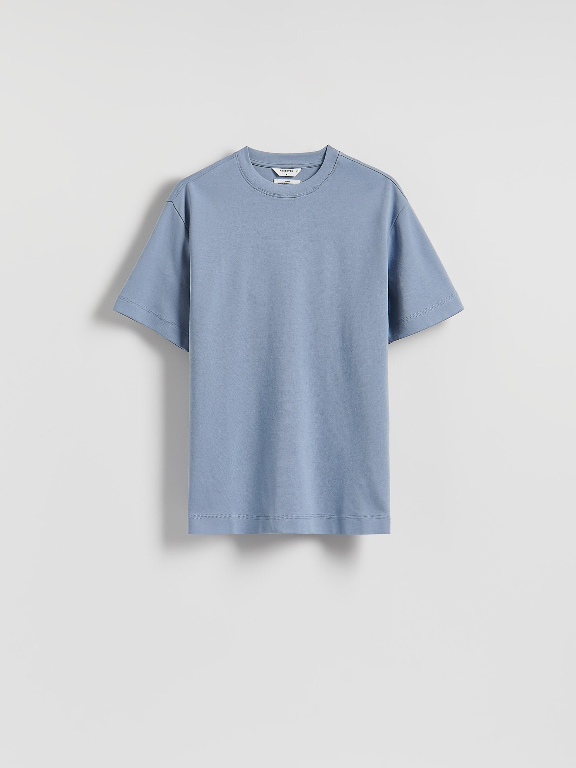 PALE BLUE Boxy cotton T-shirt, Blue, large image number 5