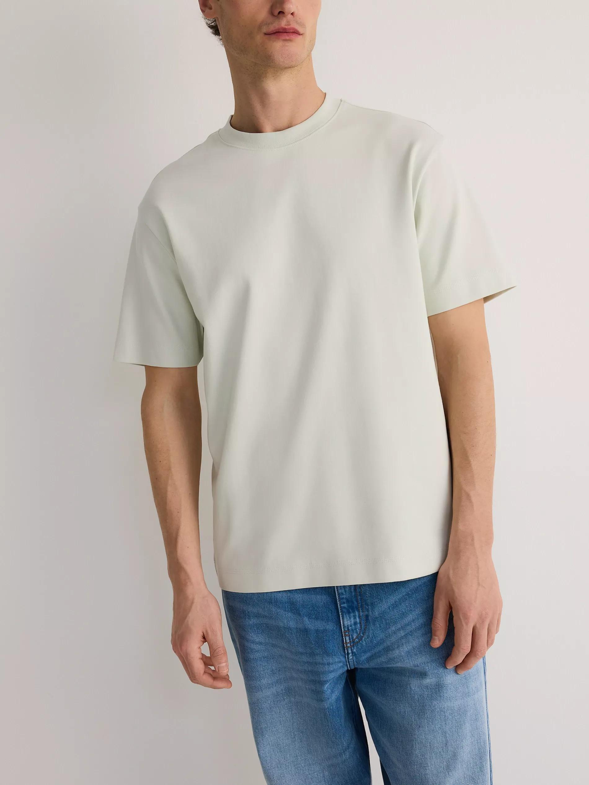 Green Boxy Cotton T-Shirt, Green, large image number 1