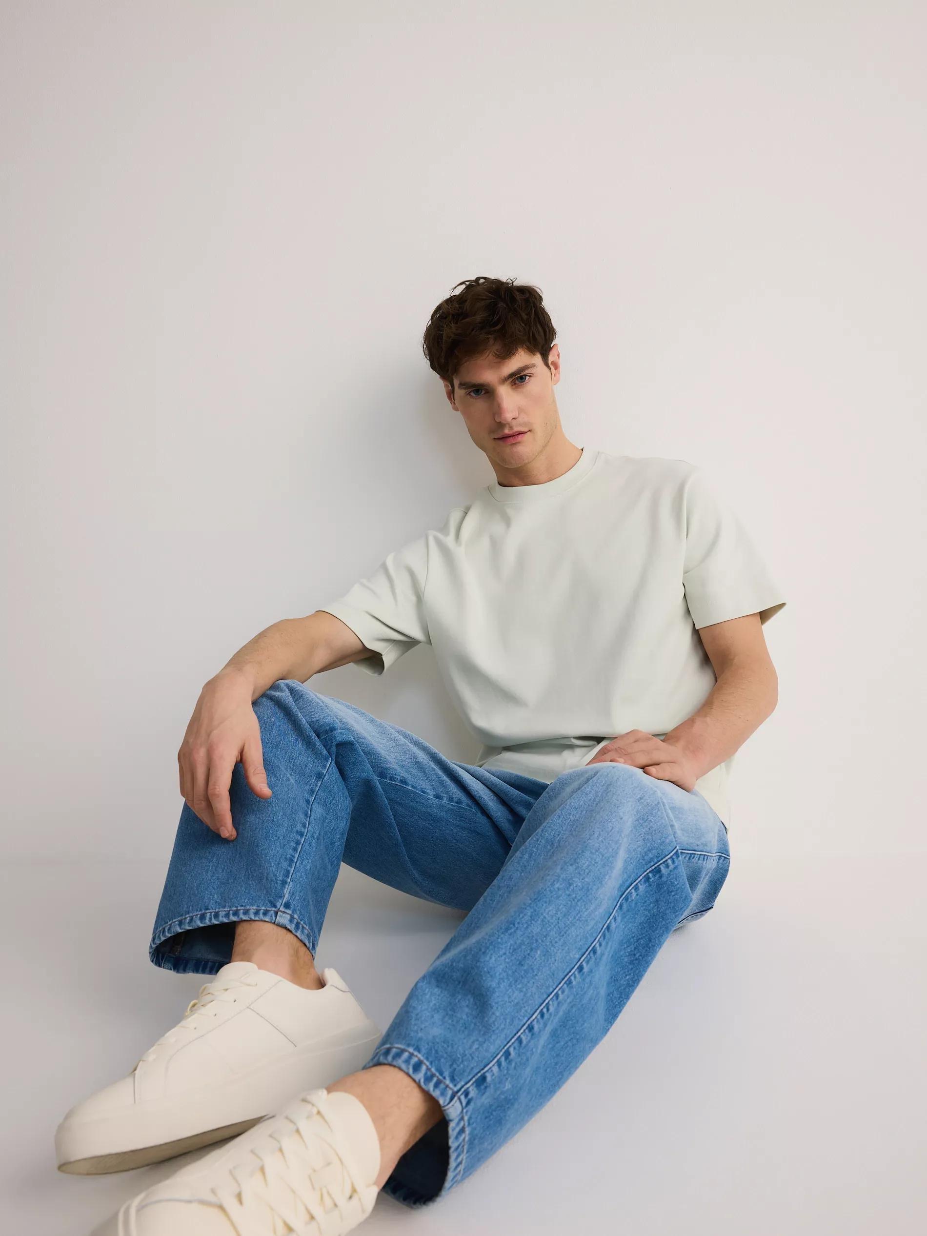 Green Boxy Cotton T-Shirt, Green, large image number 3