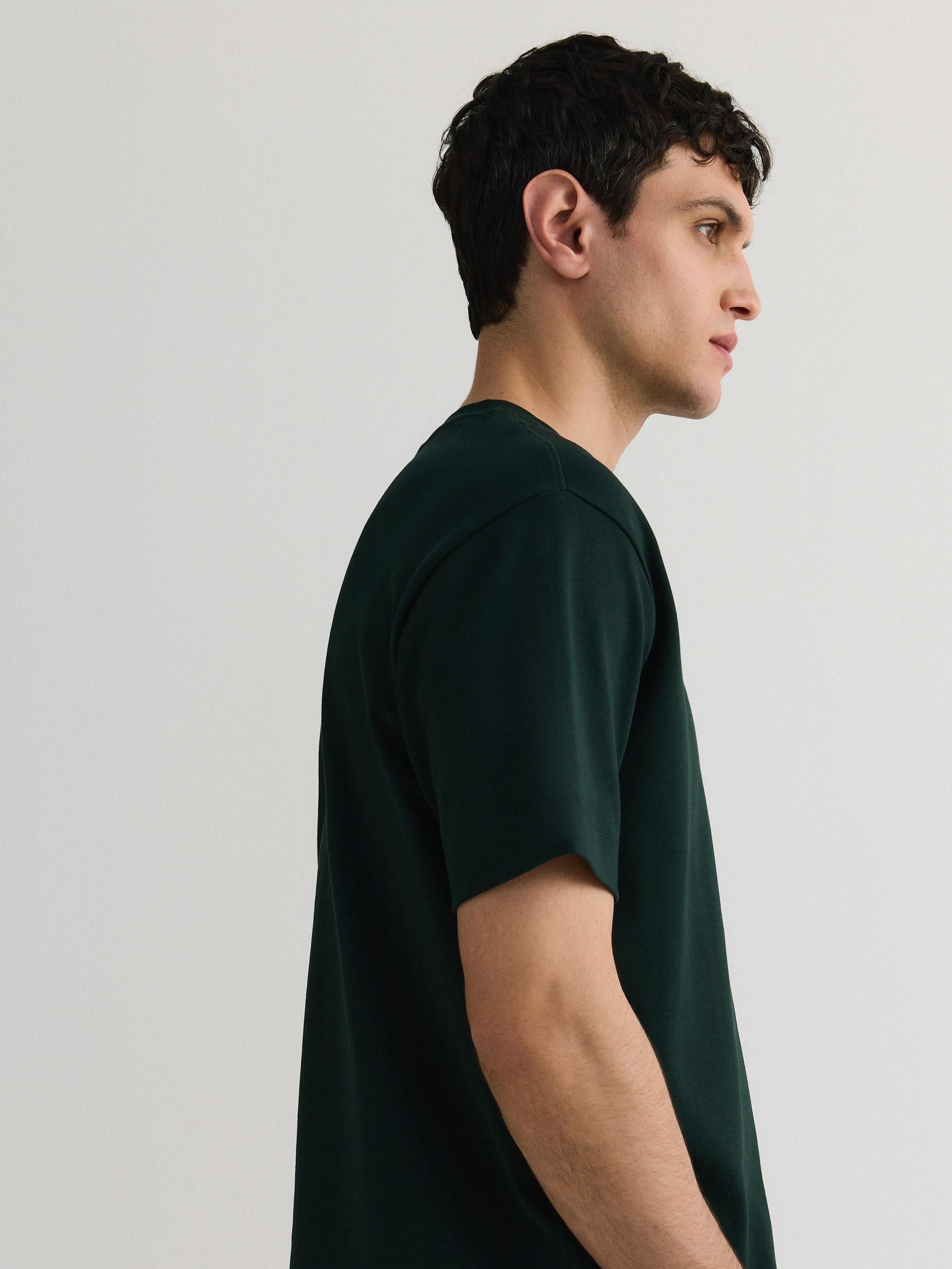 Green Boxy Cotton T-Shirt, , large image number 0