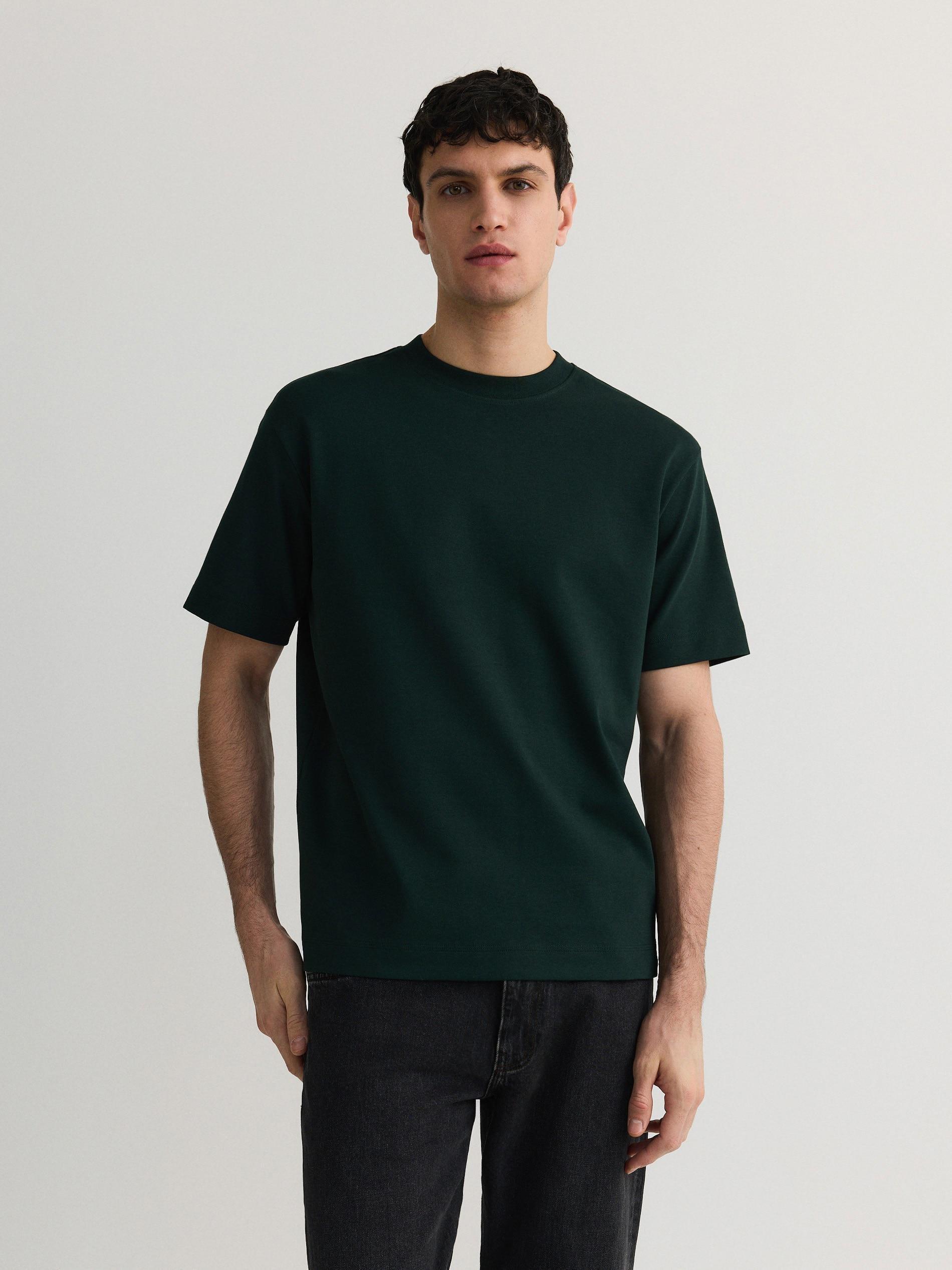 Green Boxy Cotton T-Shirt, , large image number 1