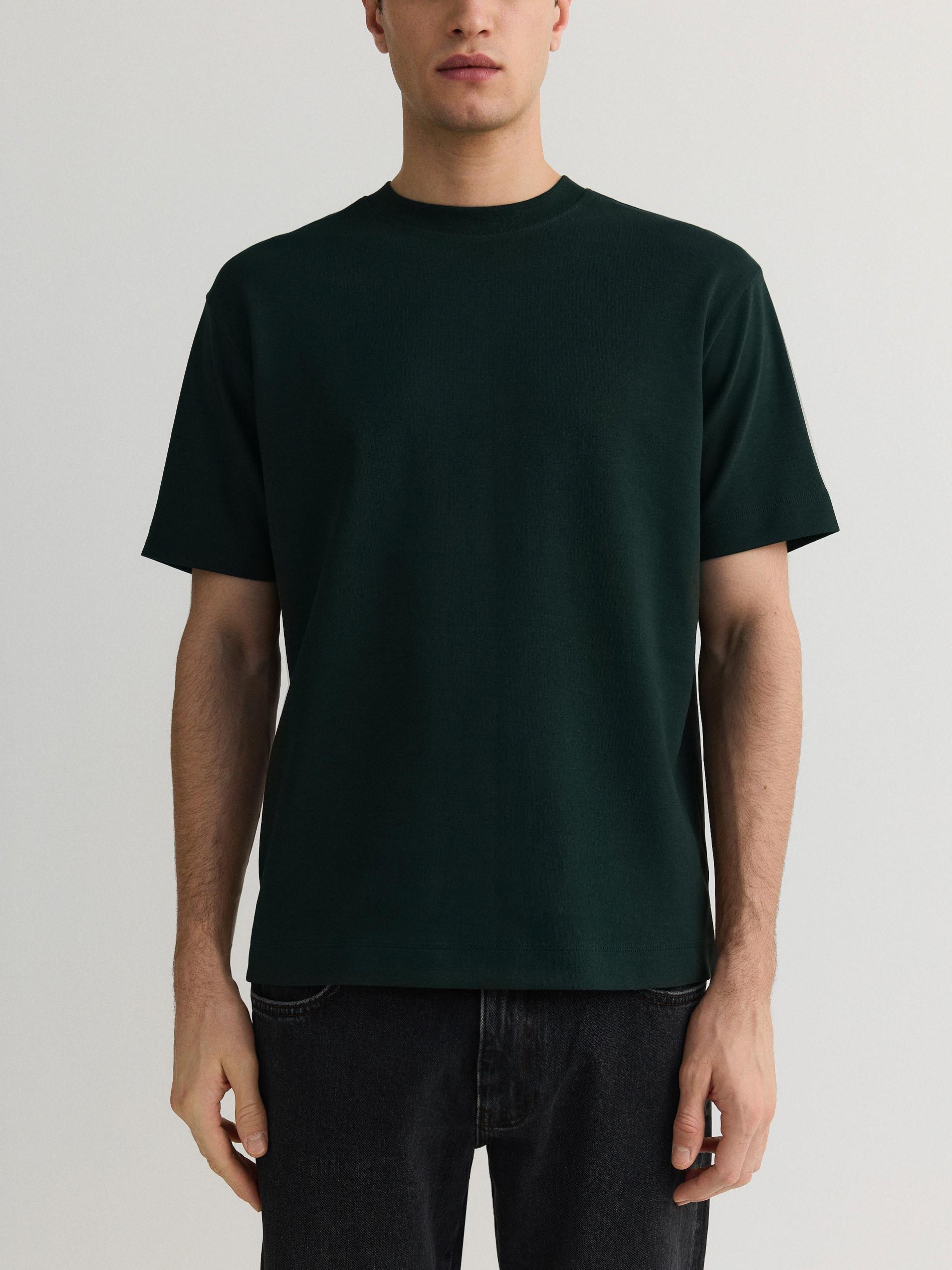Green Boxy Cotton T-Shirt, , large image number 3