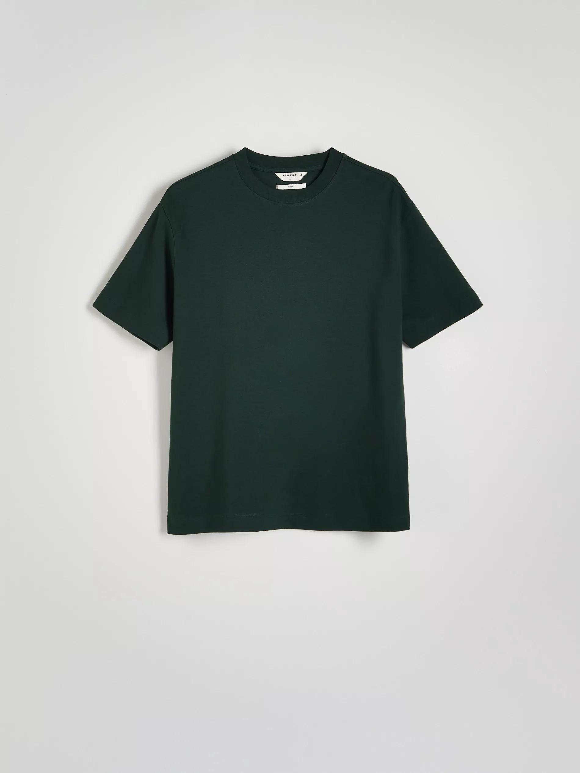 Green Boxy Cotton T-Shirt, , large image number 4