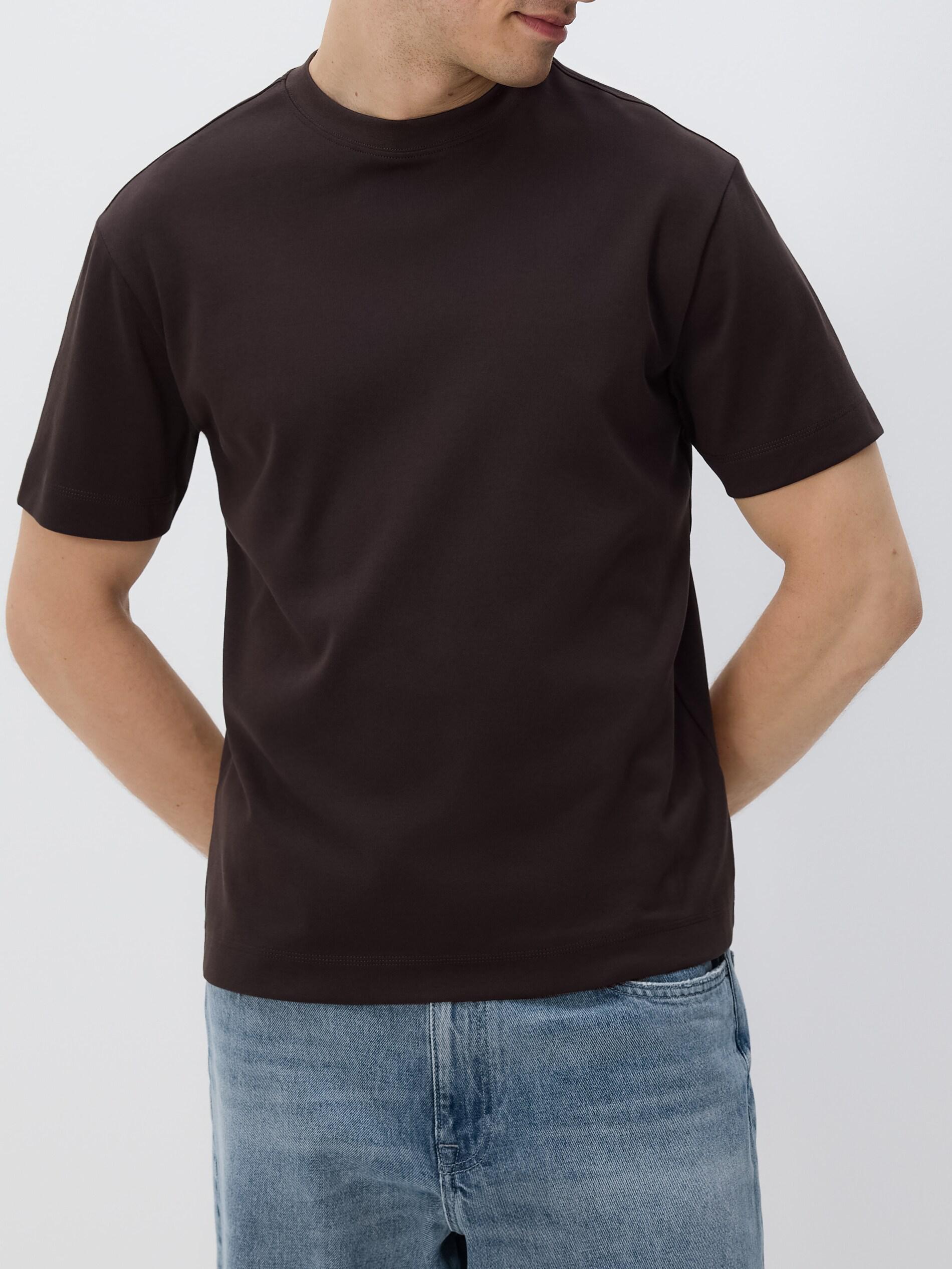 DARK BROWN Boxy cotton T-shirt, Brown, large image number 2