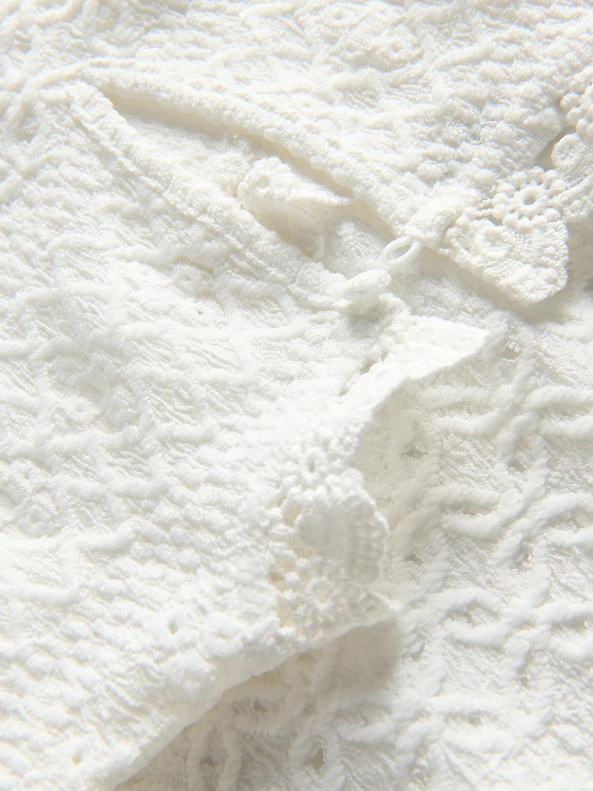 White Laced Blouse, Kids Girls, , large image number 4