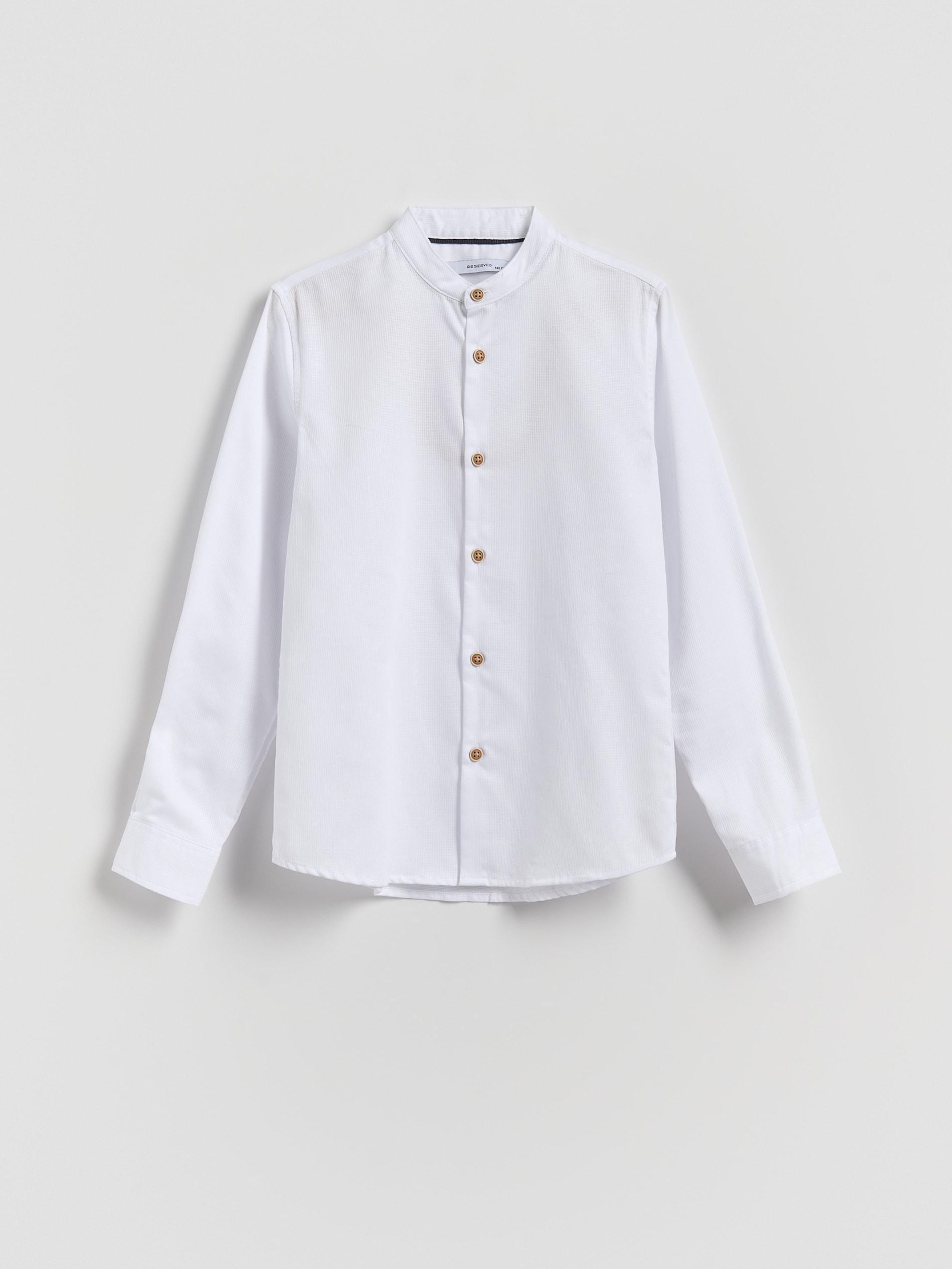 White Cotton Shirt, White, large image number 0