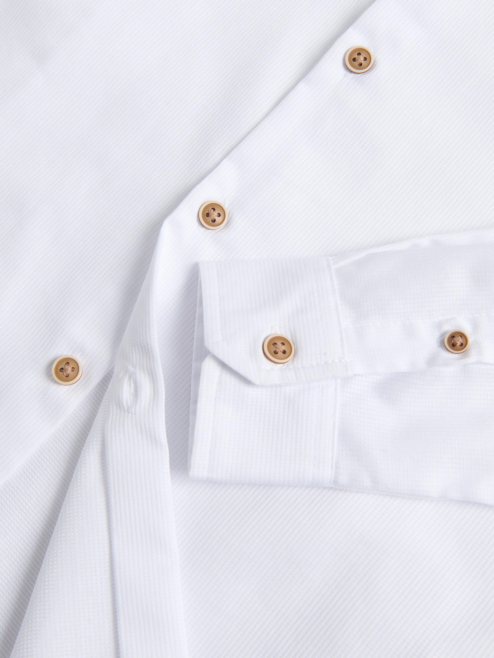 White Cotton Shirt, White, medium