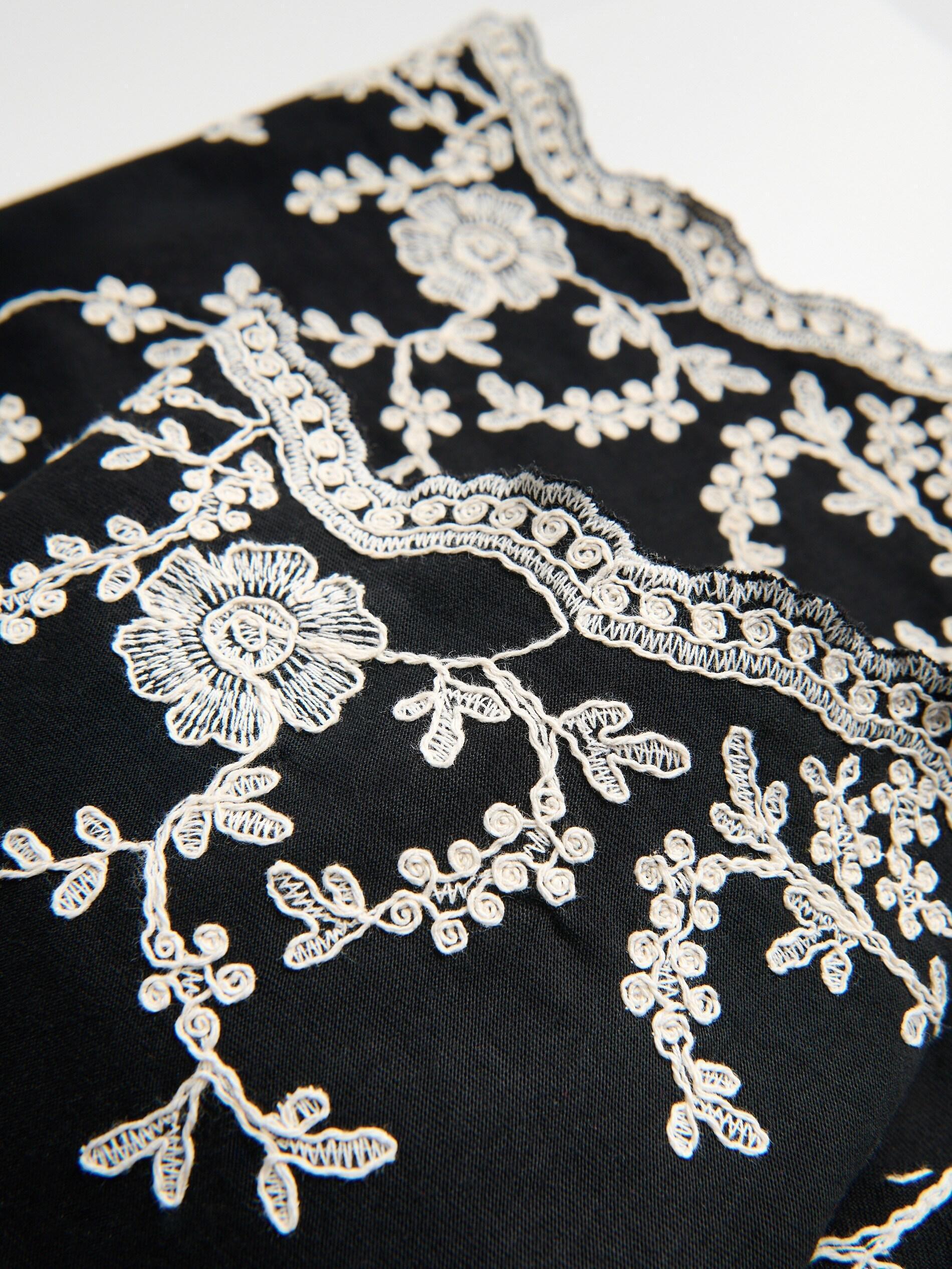 Black Round Neck Blouse, Black, large image number 5